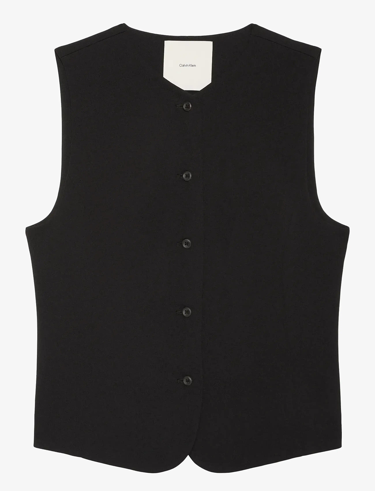 Calvin Klein - STRETCH CREPE VEST - veste - black - 0
