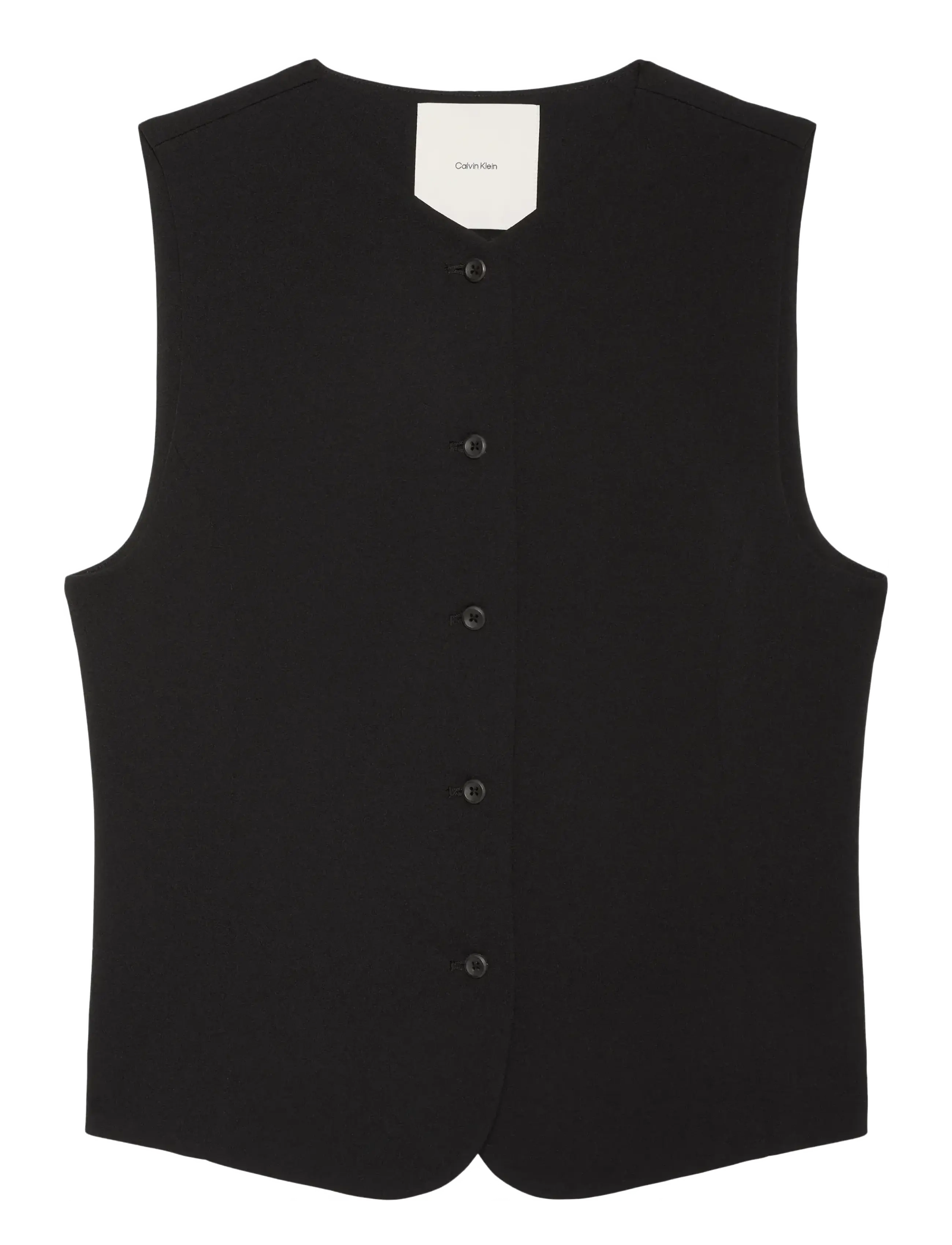 Calvin Klein STRETCH CREPE VEST - Blazere - BLACK / black