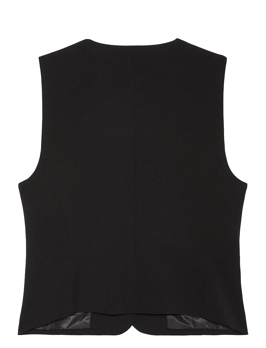 Calvin Klein - STRETCH CREPE VEST - waistcoats - black - 2