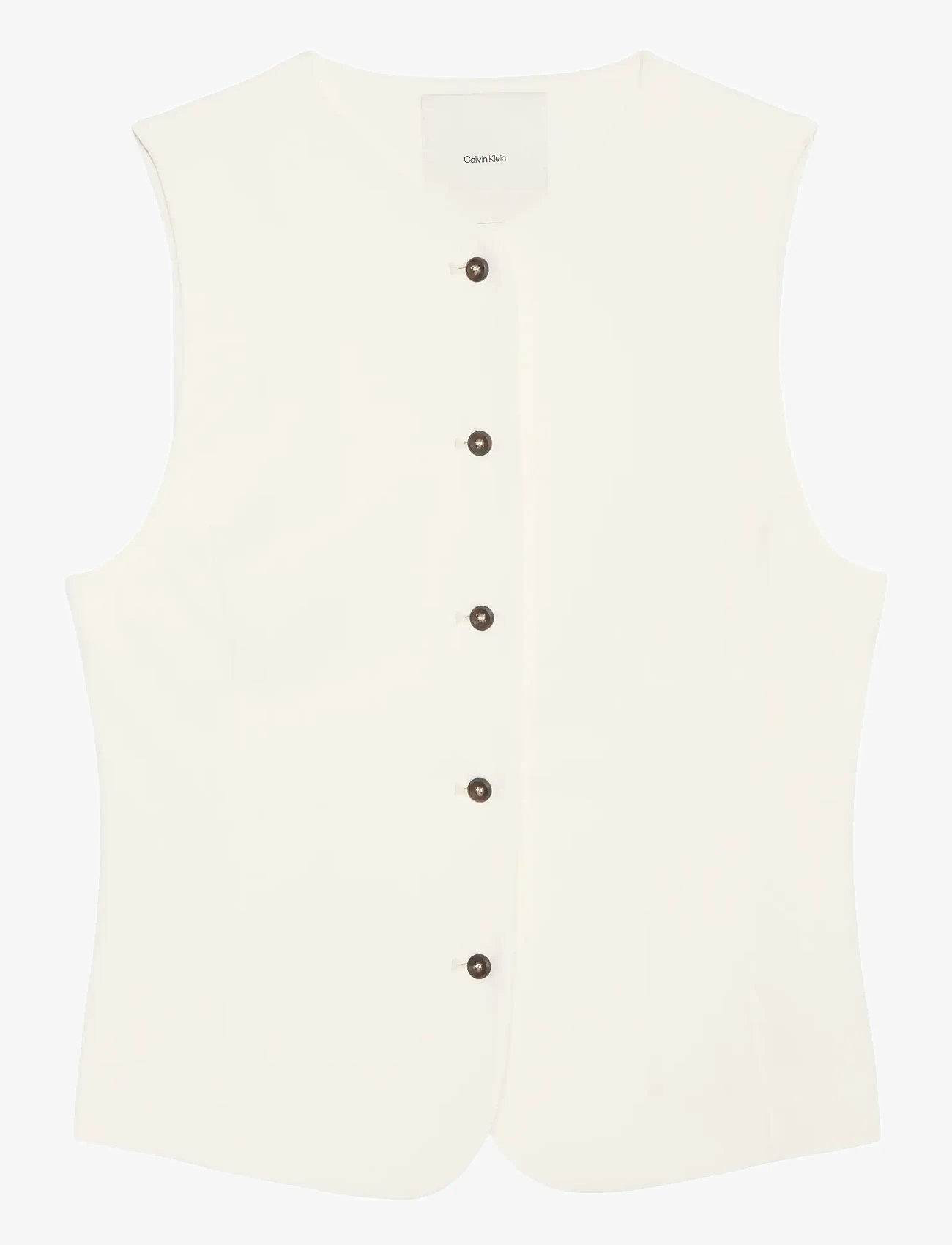 Calvin Klein - STRETCH CREPE VEST - veste - tofu - 0