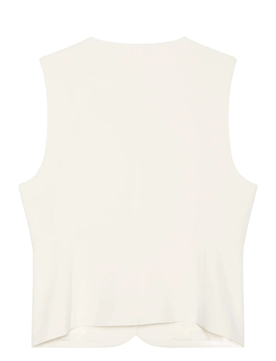 Calvin Klein - STRETCH CREPE VEST - veste - tofu - 2