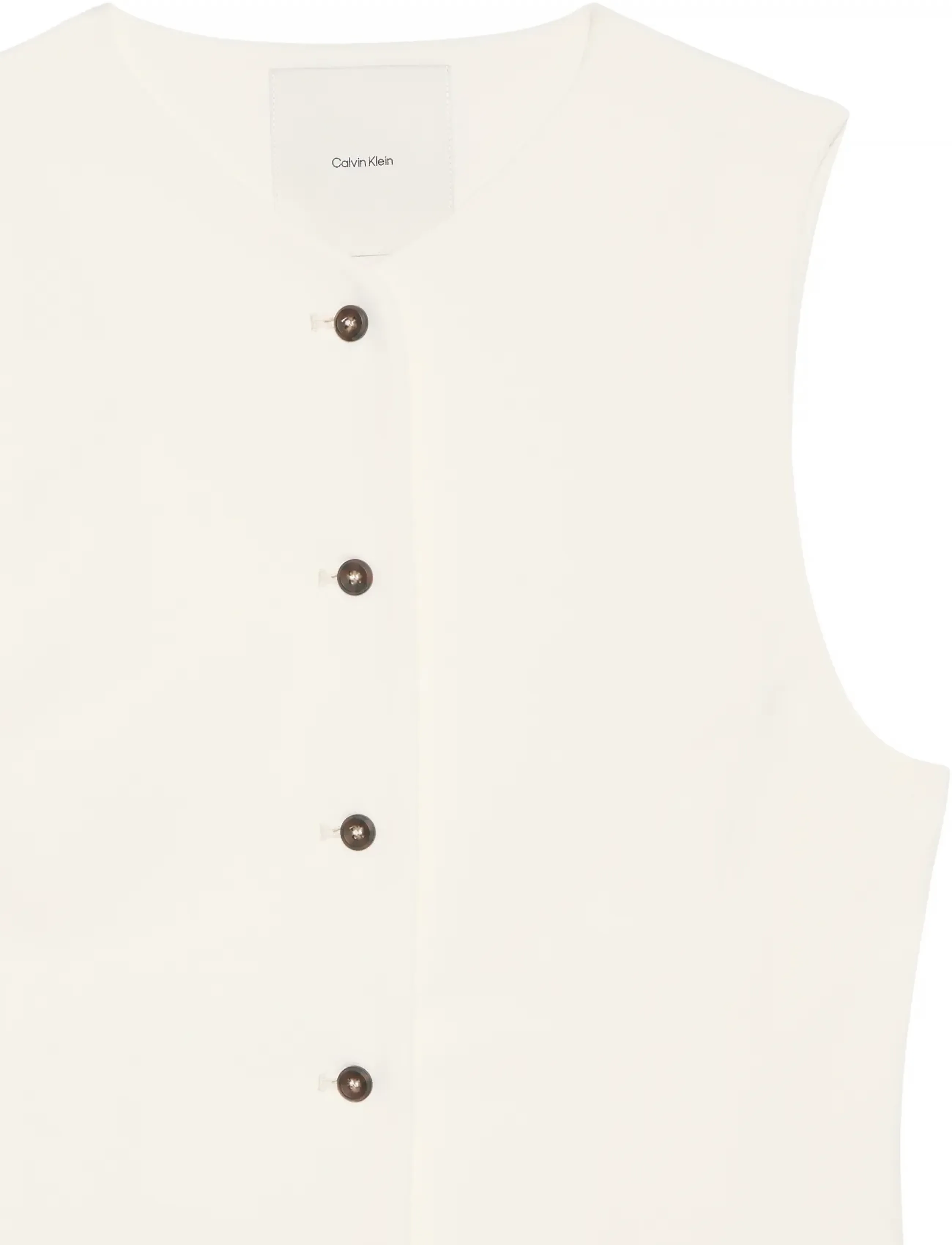 Calvin Klein - STRETCH CREPE VEST - kostymvästar - tofu - 2