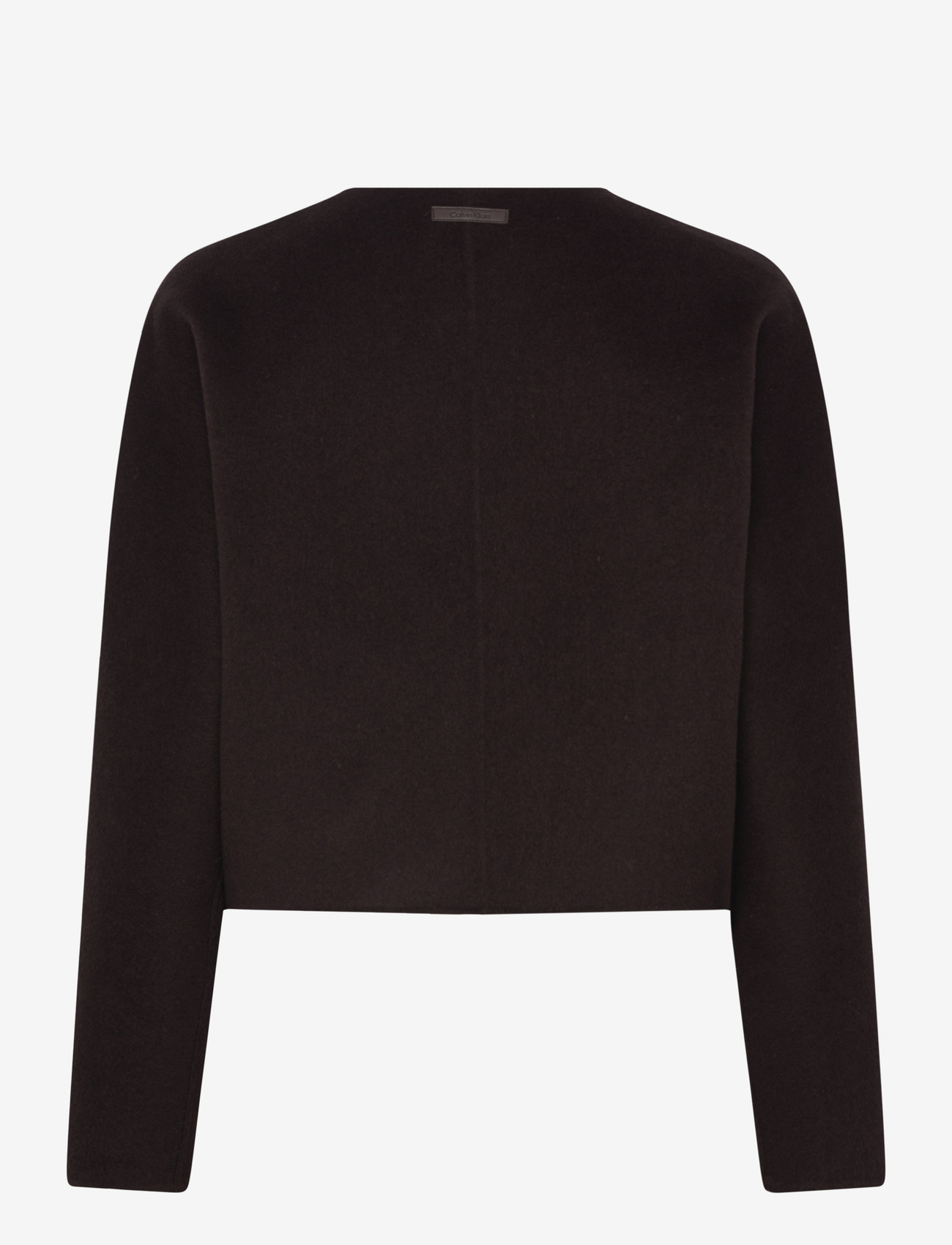 Calvin Klein - SHORT DF WOOL CARDIGAN JACKET - uldjakker - b2552 dark brown - 1