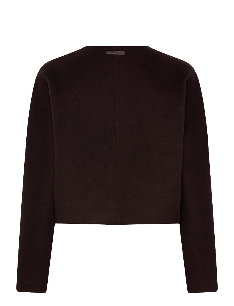 Calvin Klein - SHORT DF WOOL CARDIGAN JACKET - uldjakker - b2552 dark brown - 1