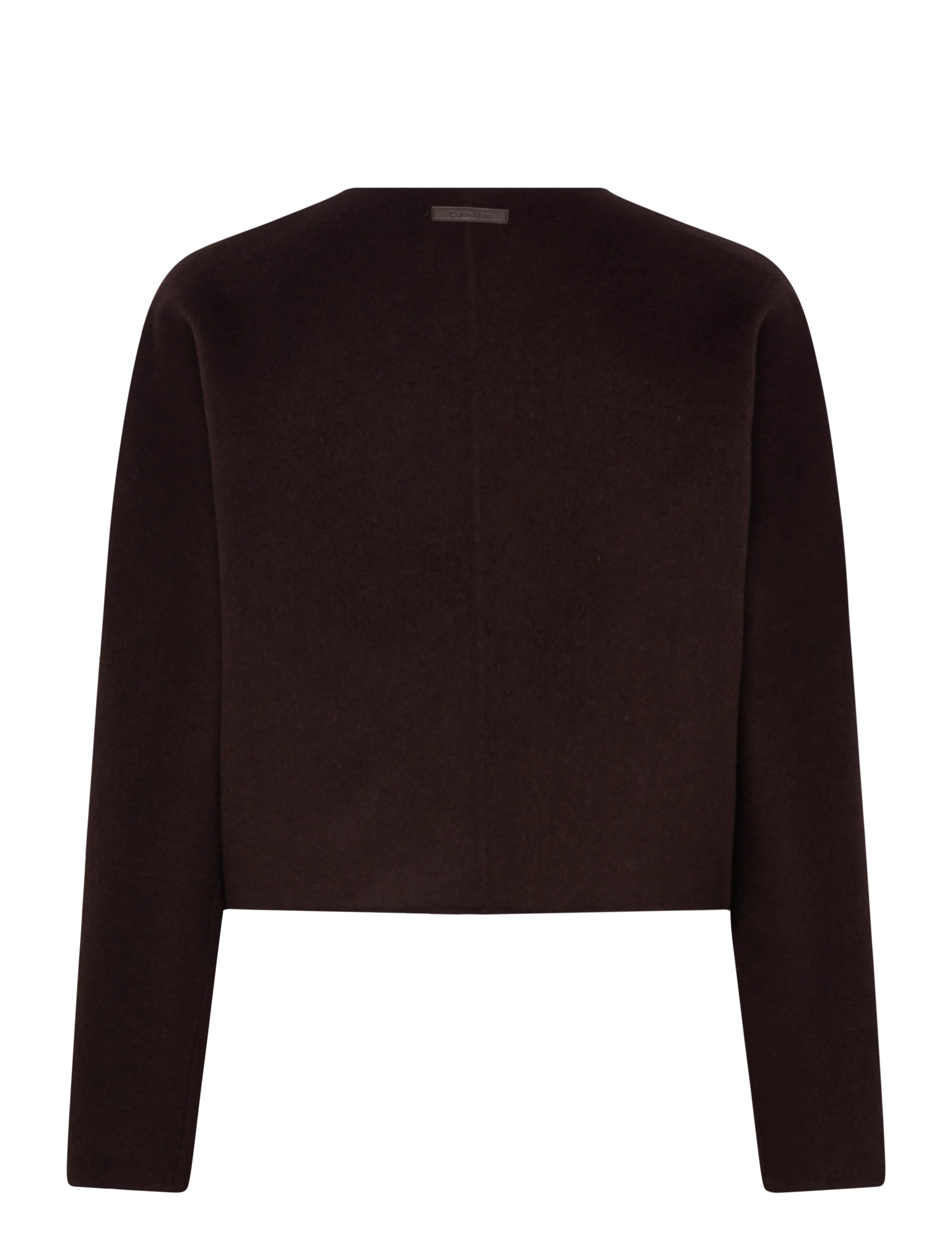 Calvin Klein - SHORT DF WOOL CARDIGAN JACKET - wełniane kurtki - b2552 dark brown - 1