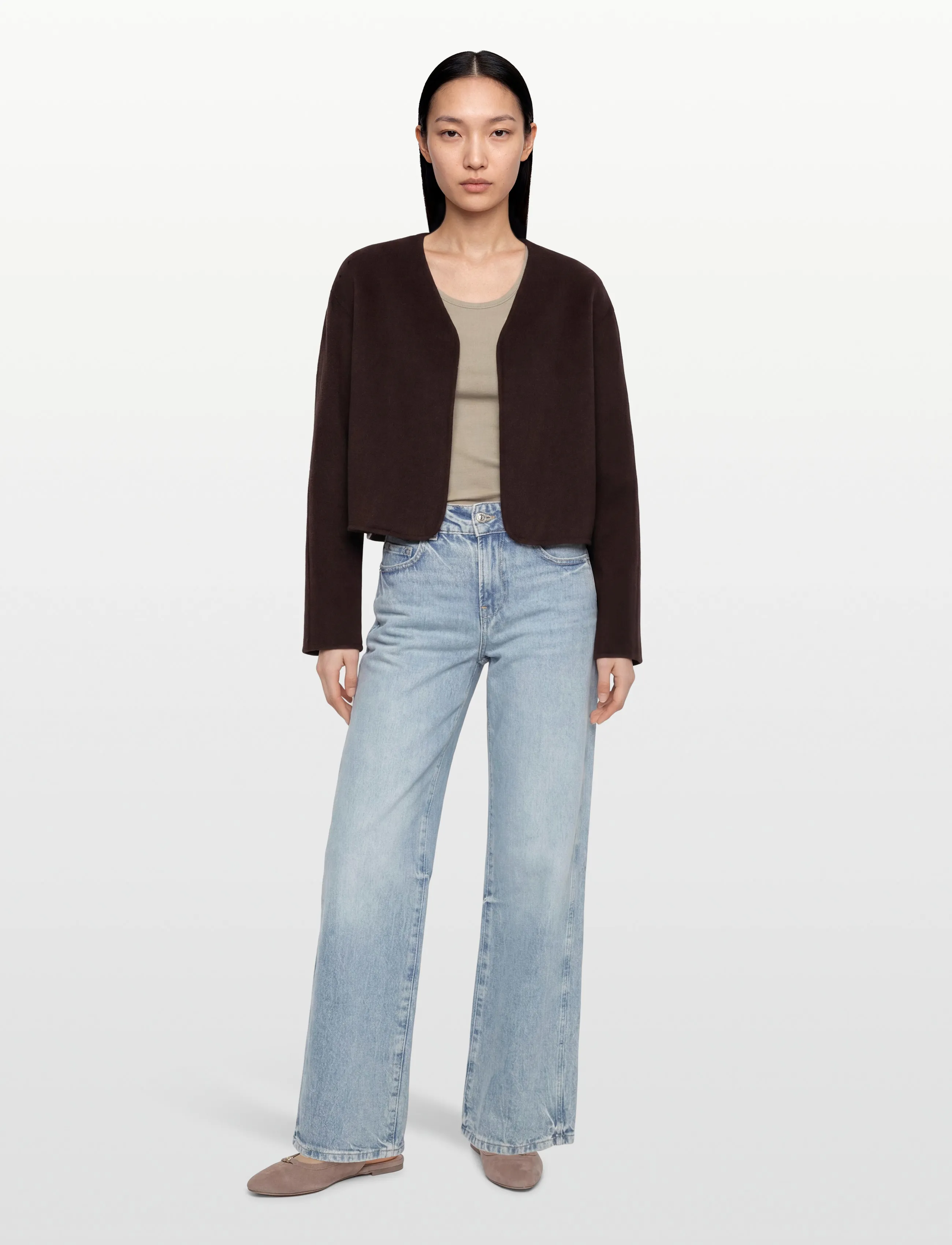 Short Df Wool Cardigan Jacket