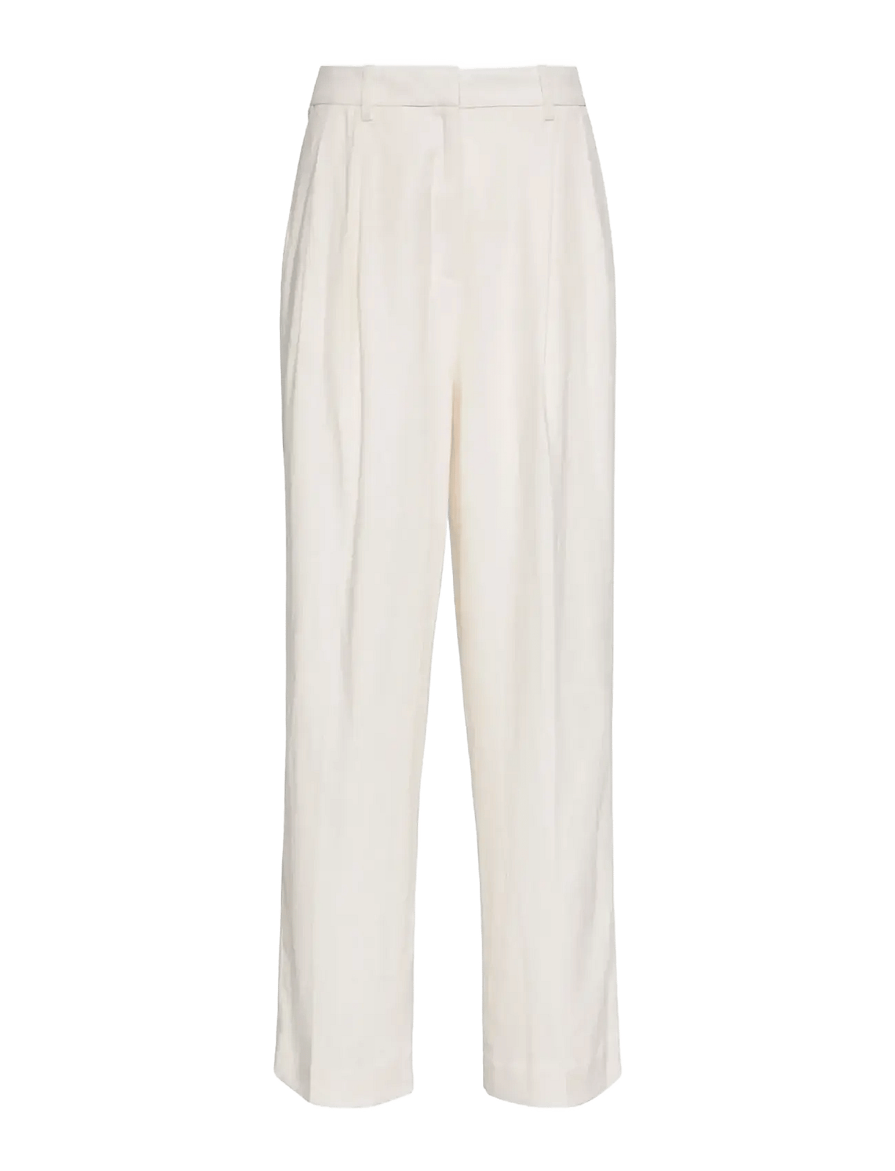 Calvin Klein | Linen Blend Wide Leg Pleated Tro | RG/6