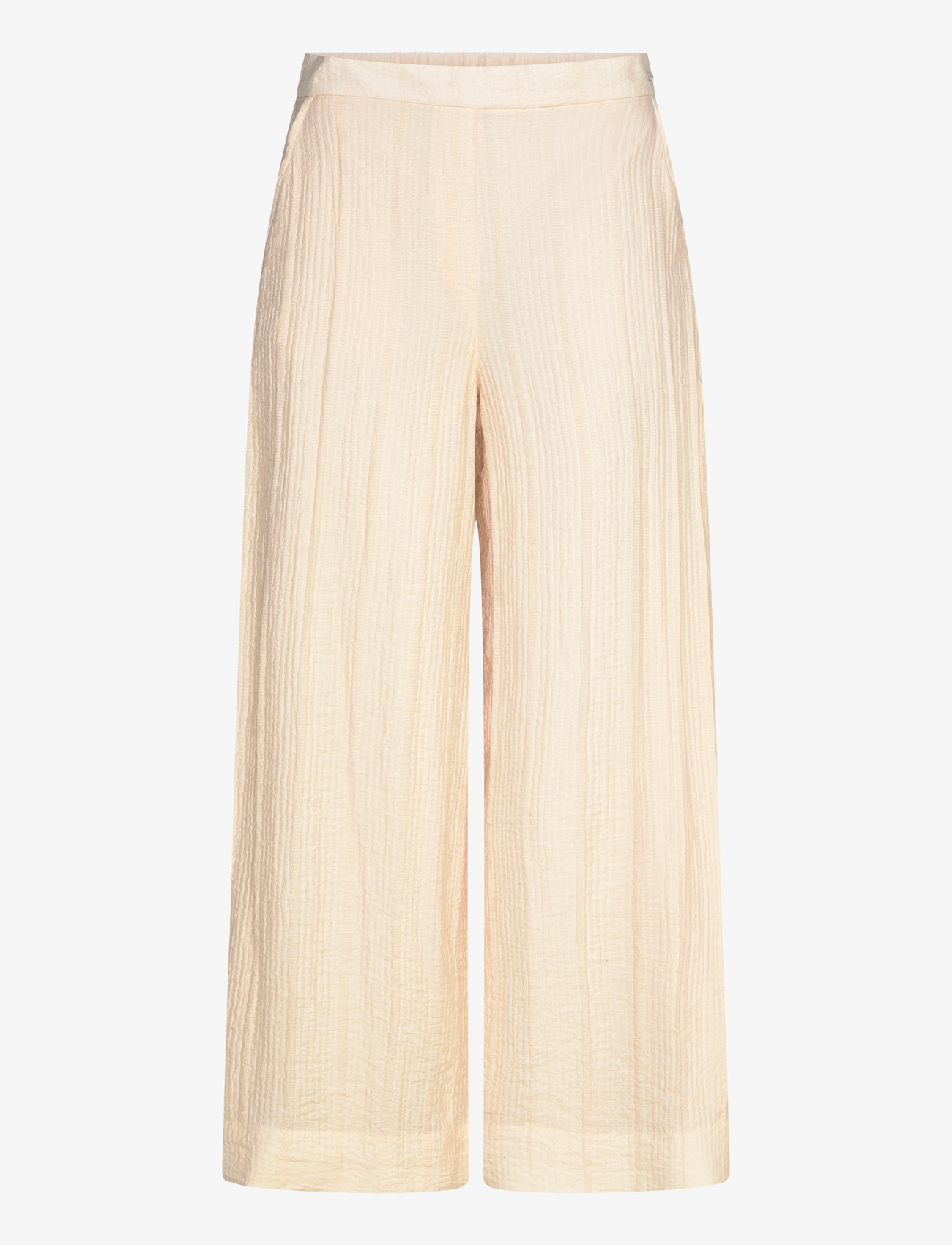 Calvin Klein - VISCOSE SHEER STRIPE PANT - bukser med lige ben - mother of pearl - 1