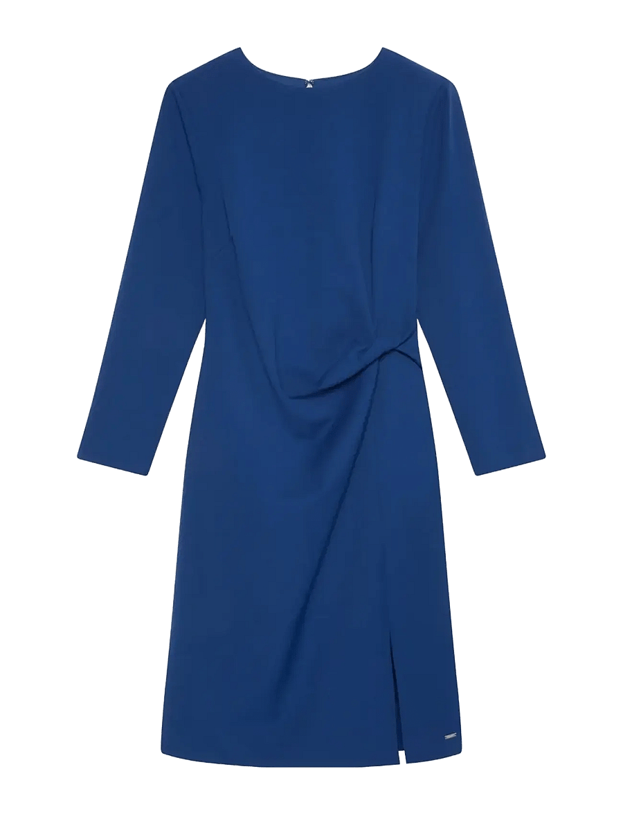Calvin Klein - SCUBA CREPE 3/4 SLV TWIST DRESS - etuikleider - estate blue - 1