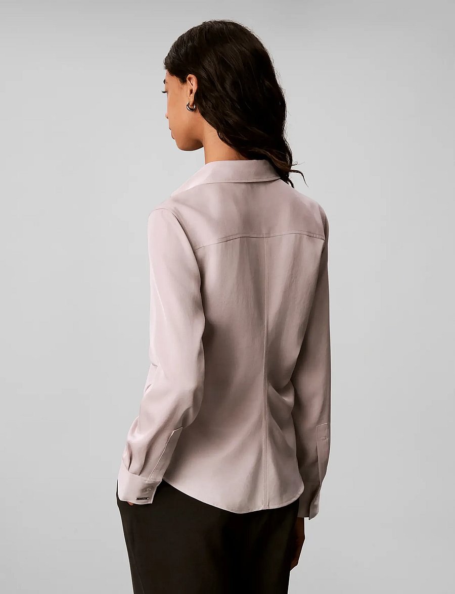 Calvin Klein - SATIN TWILL SHIRT - long-sleeved shirts - ashes of roses - 2