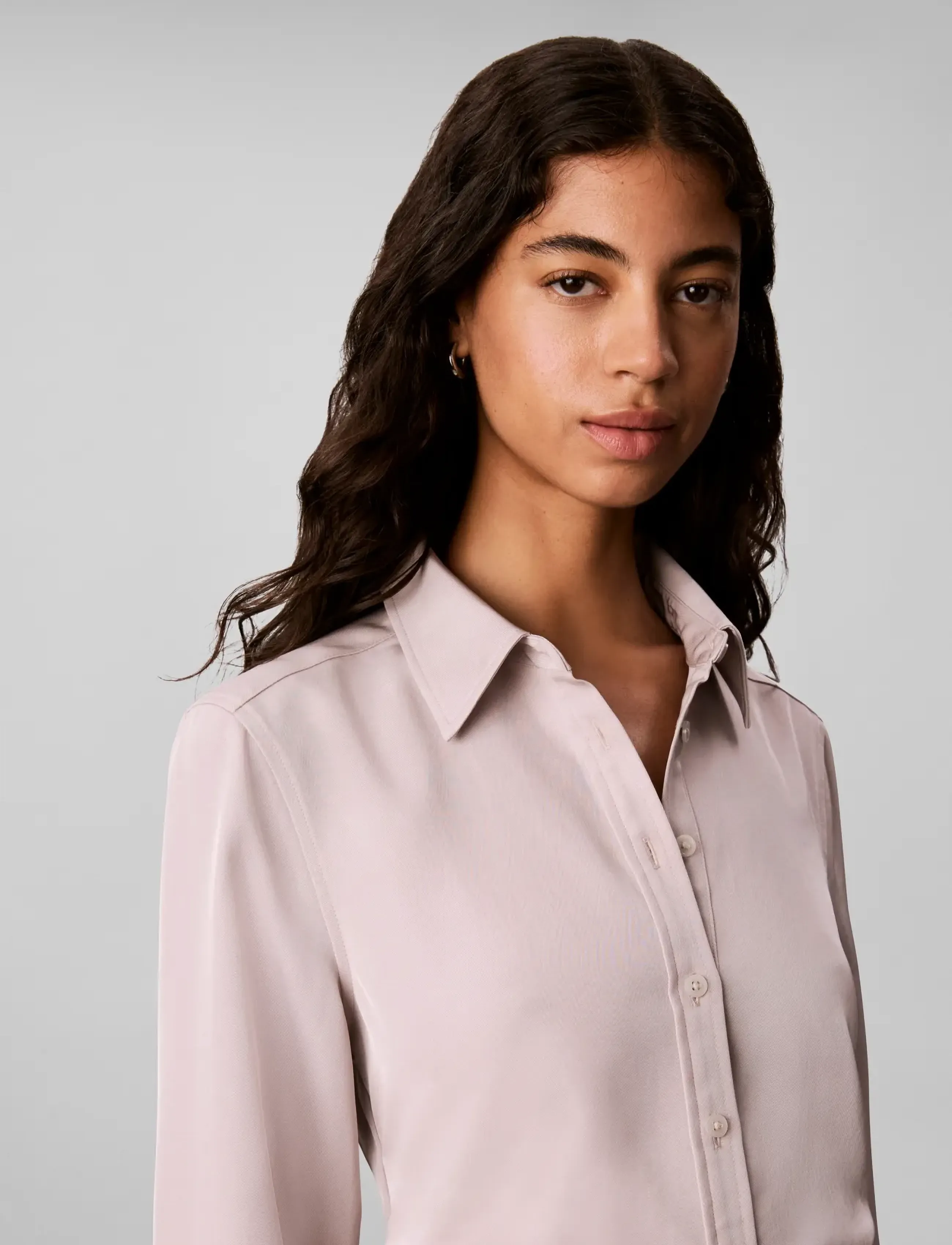 Calvin Klein - SATIN TWILL SHIRT - long-sleeved shirts - ashes of roses - 4