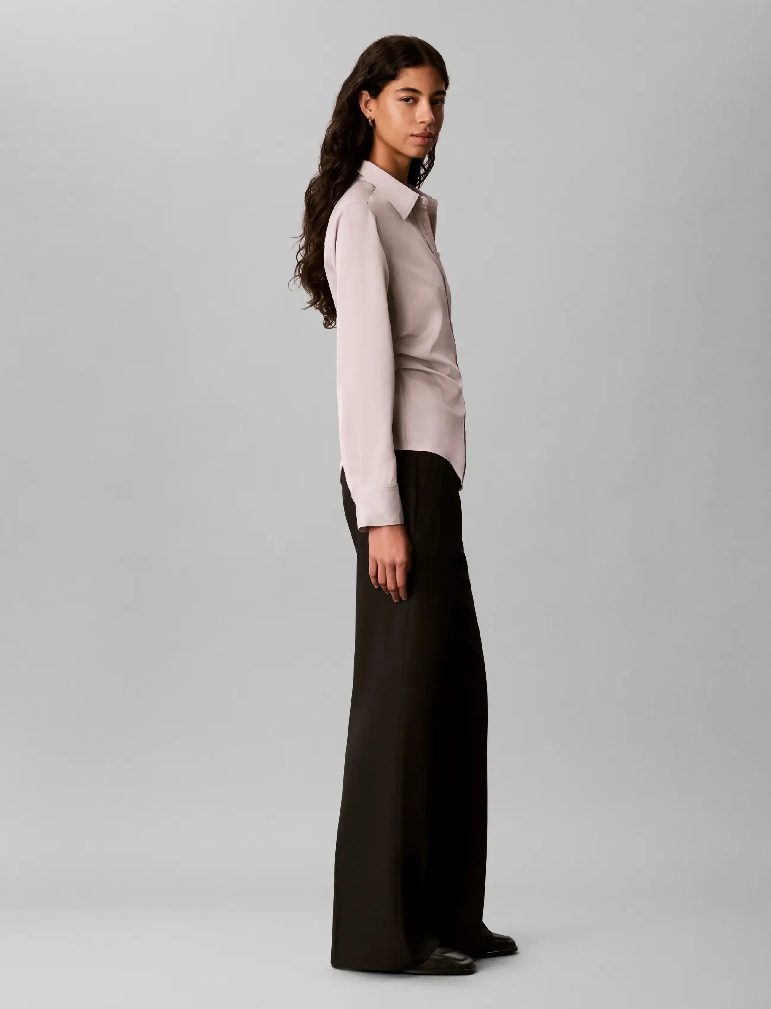 Calvin Klein - SATIN TWILL SHIRT - long-sleeved shirts - ashes of roses - 5