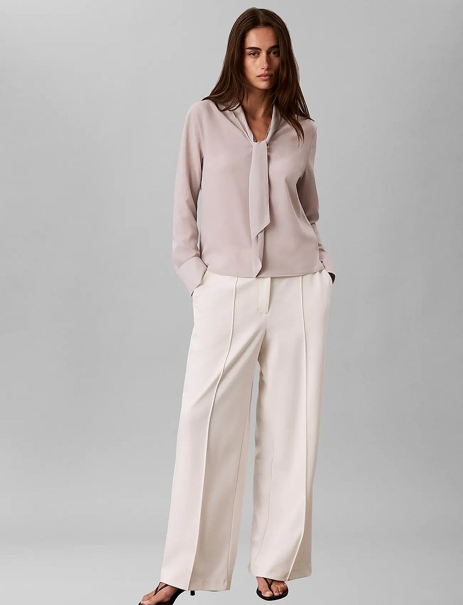 Calvin Klein - CDC LS SCARF TOP - langärmelige blusen - ashes of roses - 0