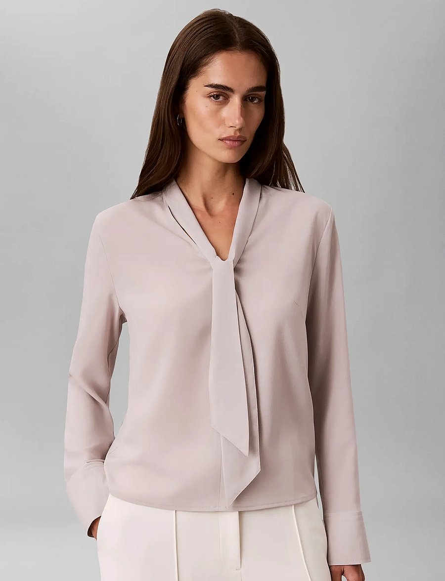 Calvin Klein - CDC LS SCARF TOP - langärmelige blusen - ashes of roses - 3
