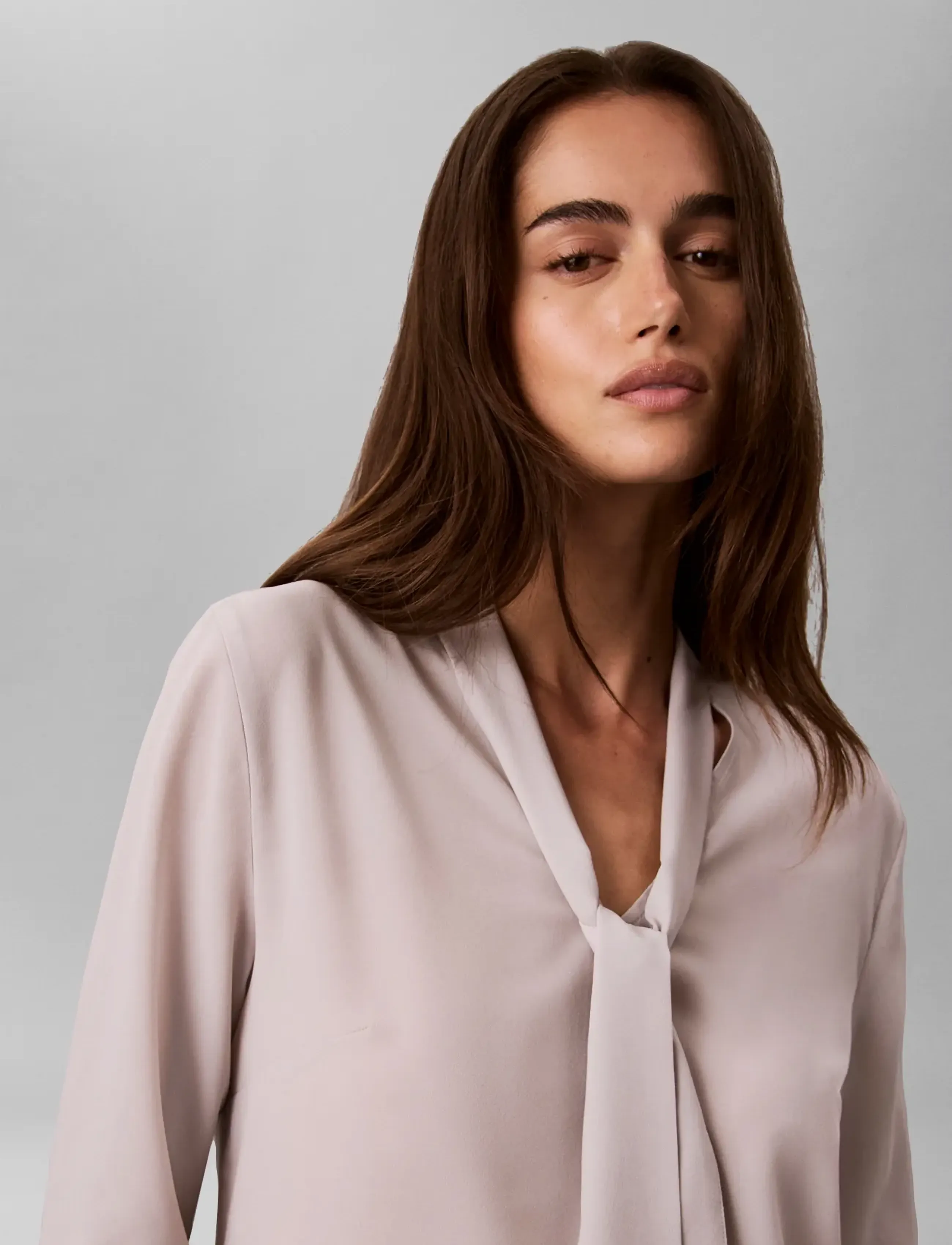 Calvin Klein - CDC LS SCARF TOP - langärmelige blusen - ashes of roses - 4