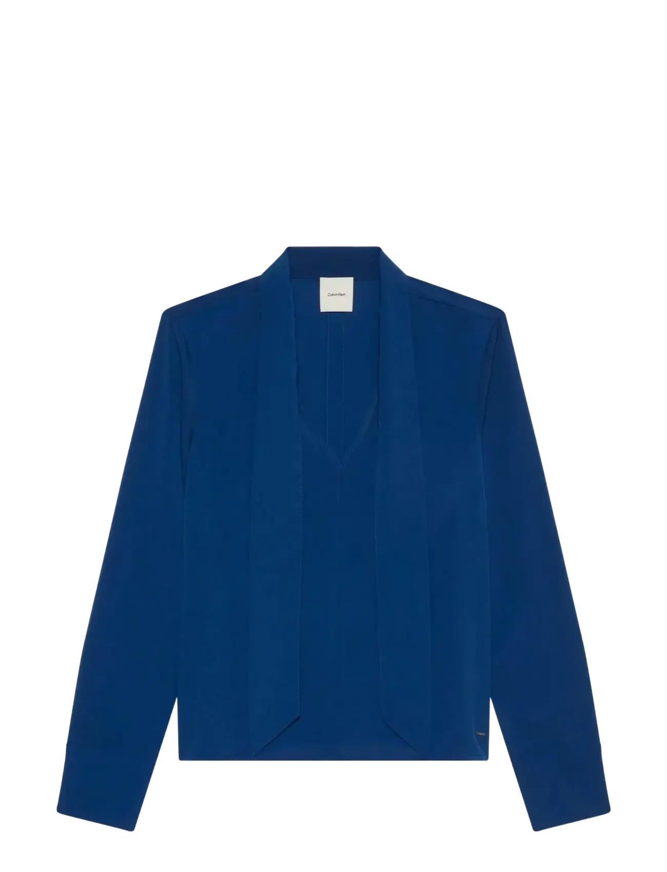 Calvin Klein - CDC LS SCARF TOP - långärmade blusar - estate blue - 1