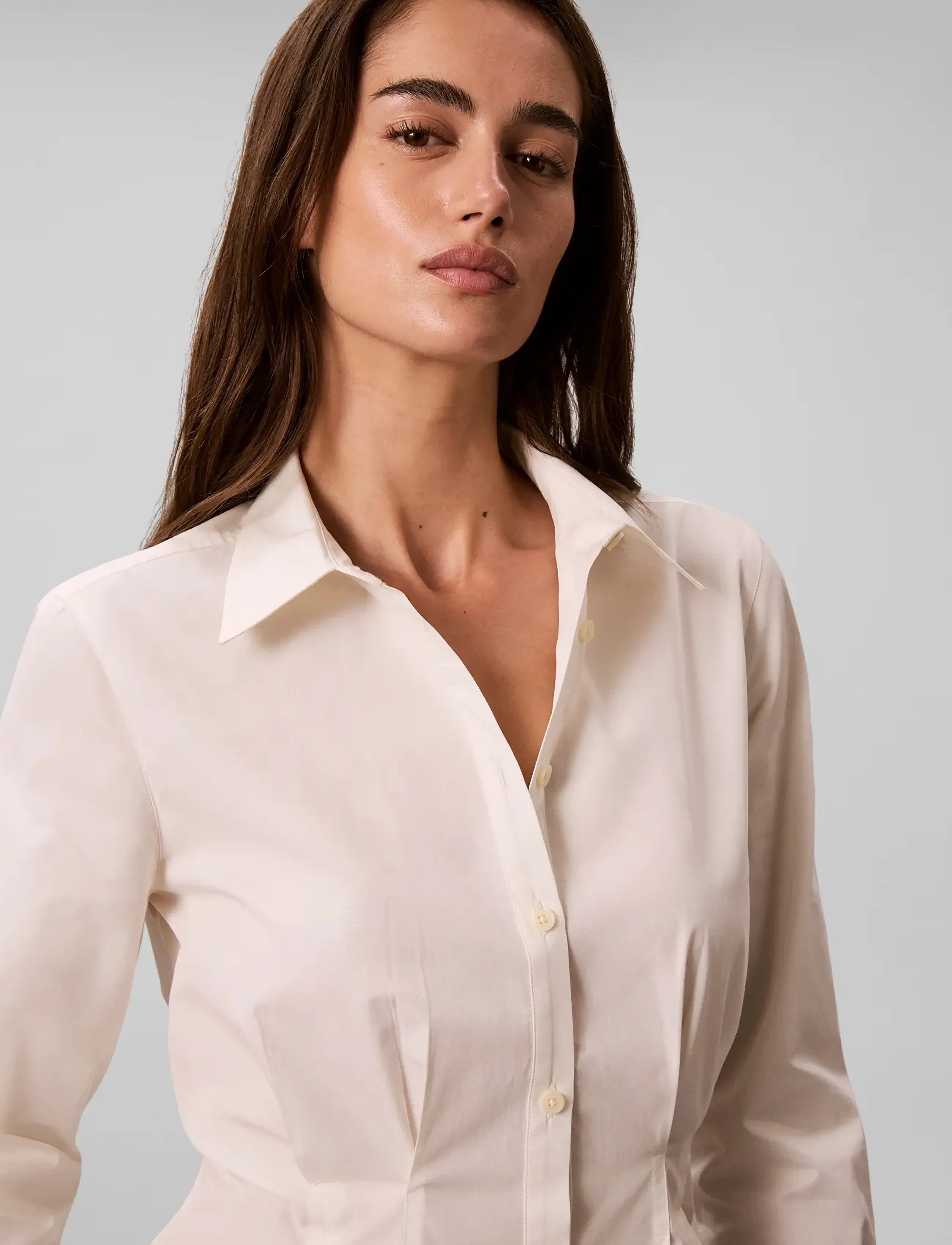 Calvin Klein - POPLIN FITTED SHIRT - tofu - 4