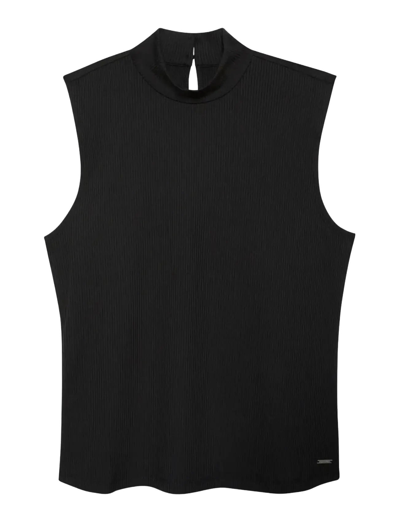 Calvin Klein SL MODAL RIB MOCK NK TOP - T-Shirts & Tops - BLACK / black