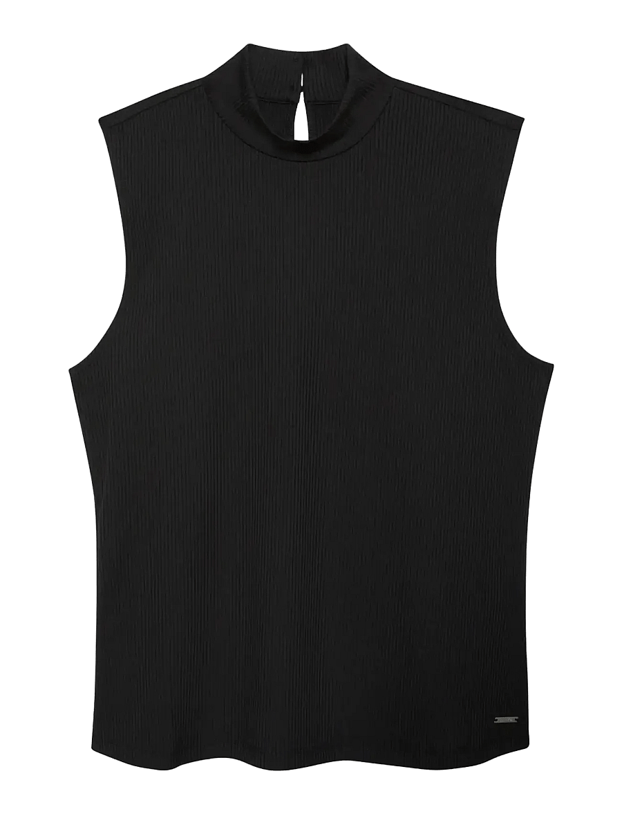 Calvin Klein - SL MODAL RIB MOCK NK TOP - Ärmellose tops - black - 1