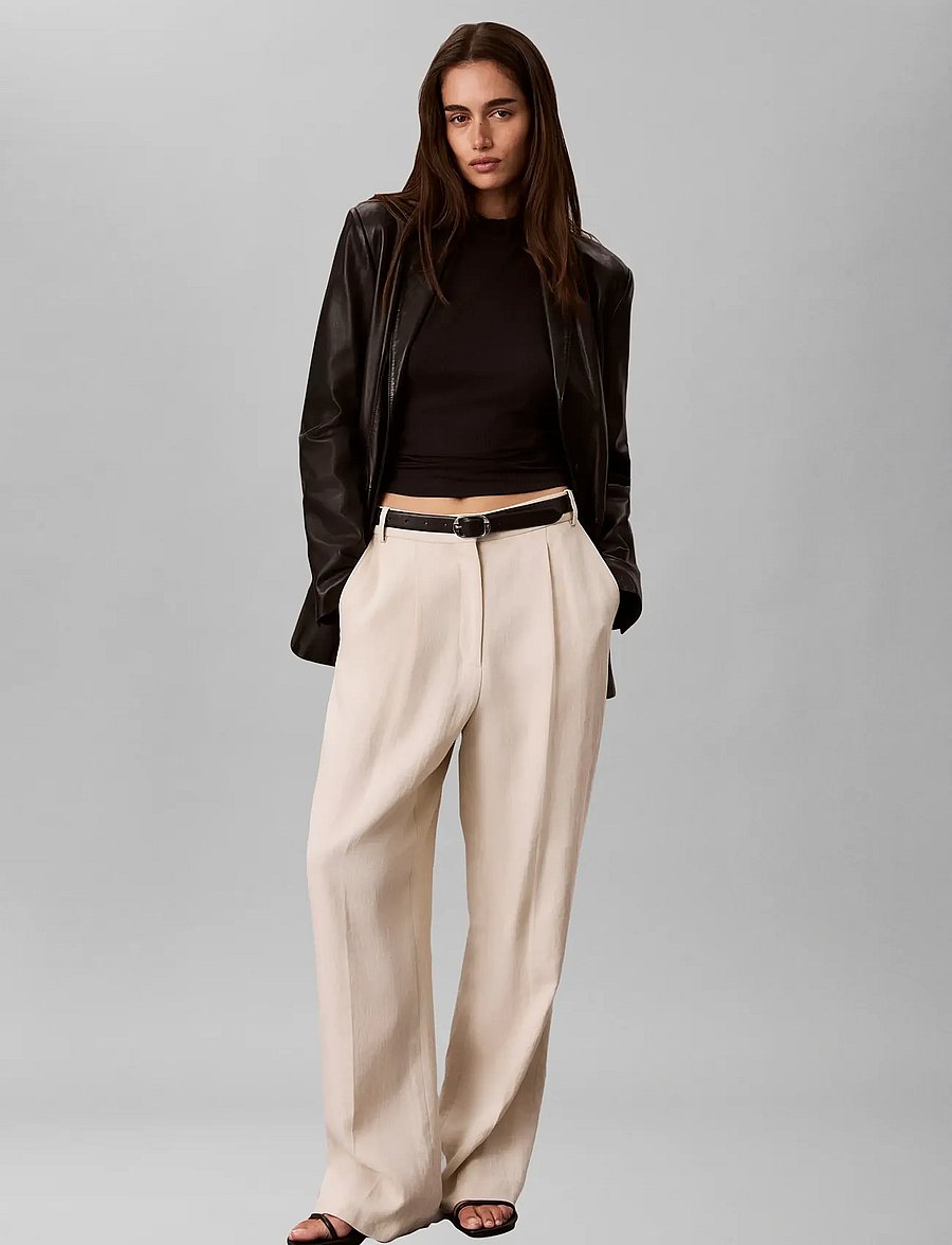 Calvin Klein - SL MODAL RIB MOCK NK TOP - Ärmellose tops - black - 0