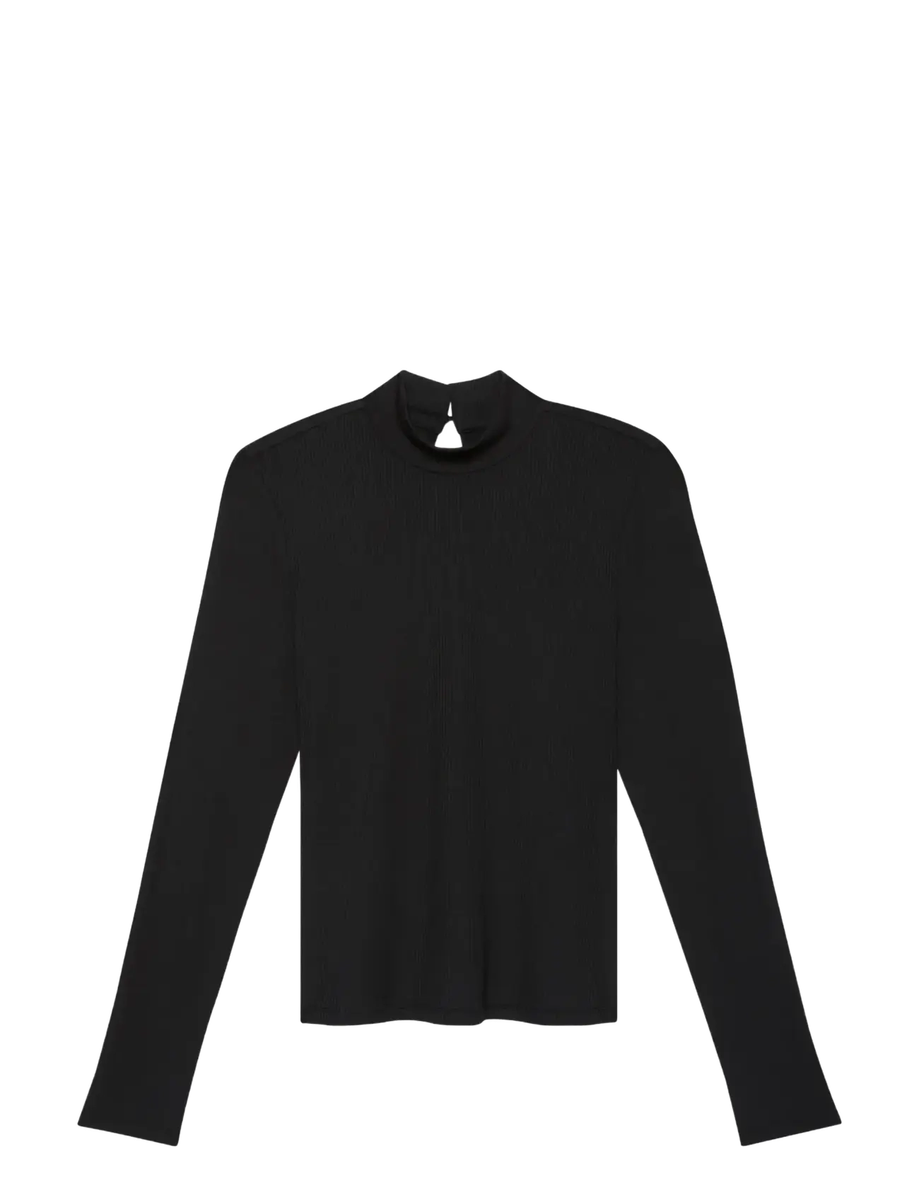 Calvin Klein LS MODAL RIB MOCK NK TOP - T-Shirts & Tops - BLACK / black
