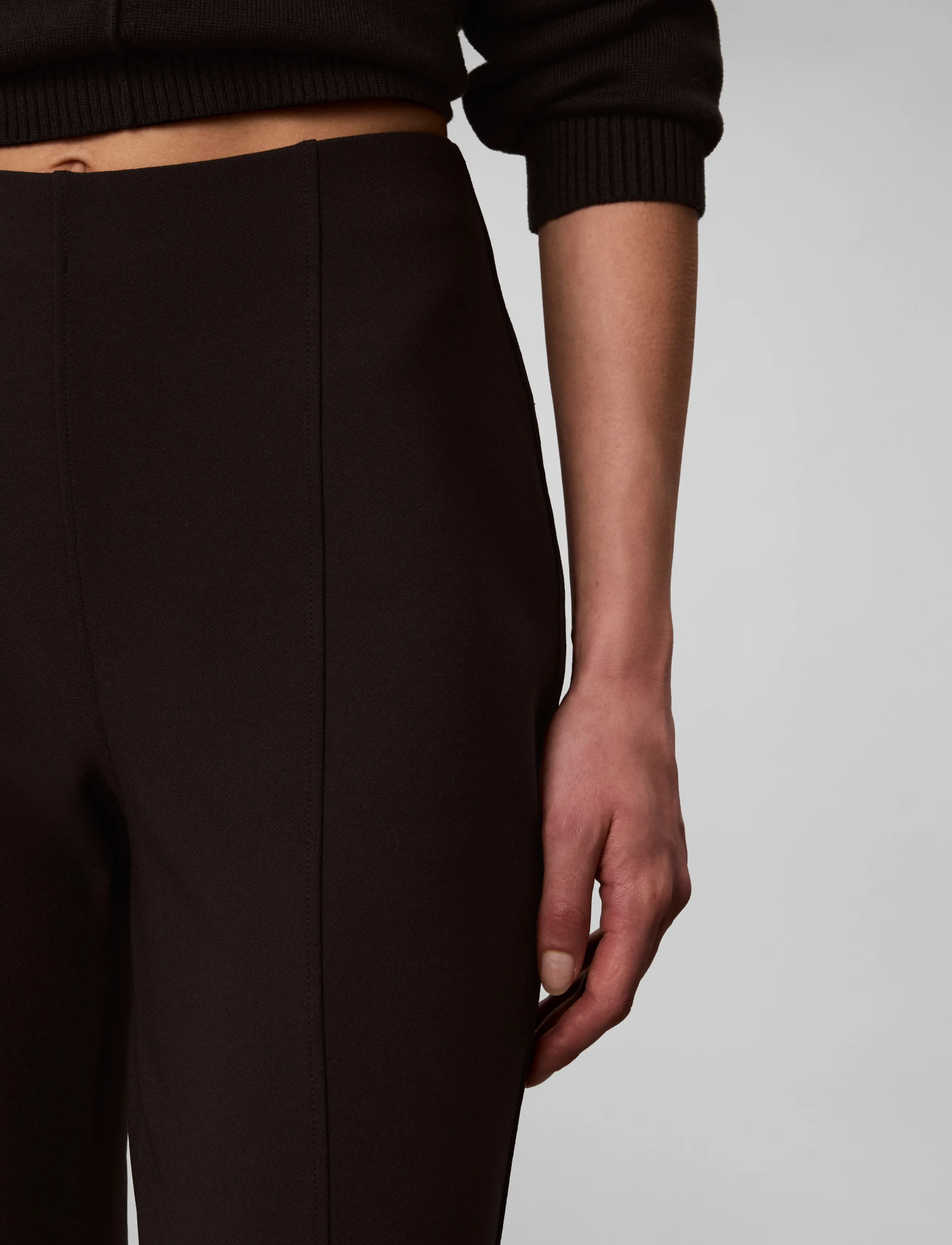 Calvin Klein - TAILORED KNIT FLARE PANT - flares - black - 4