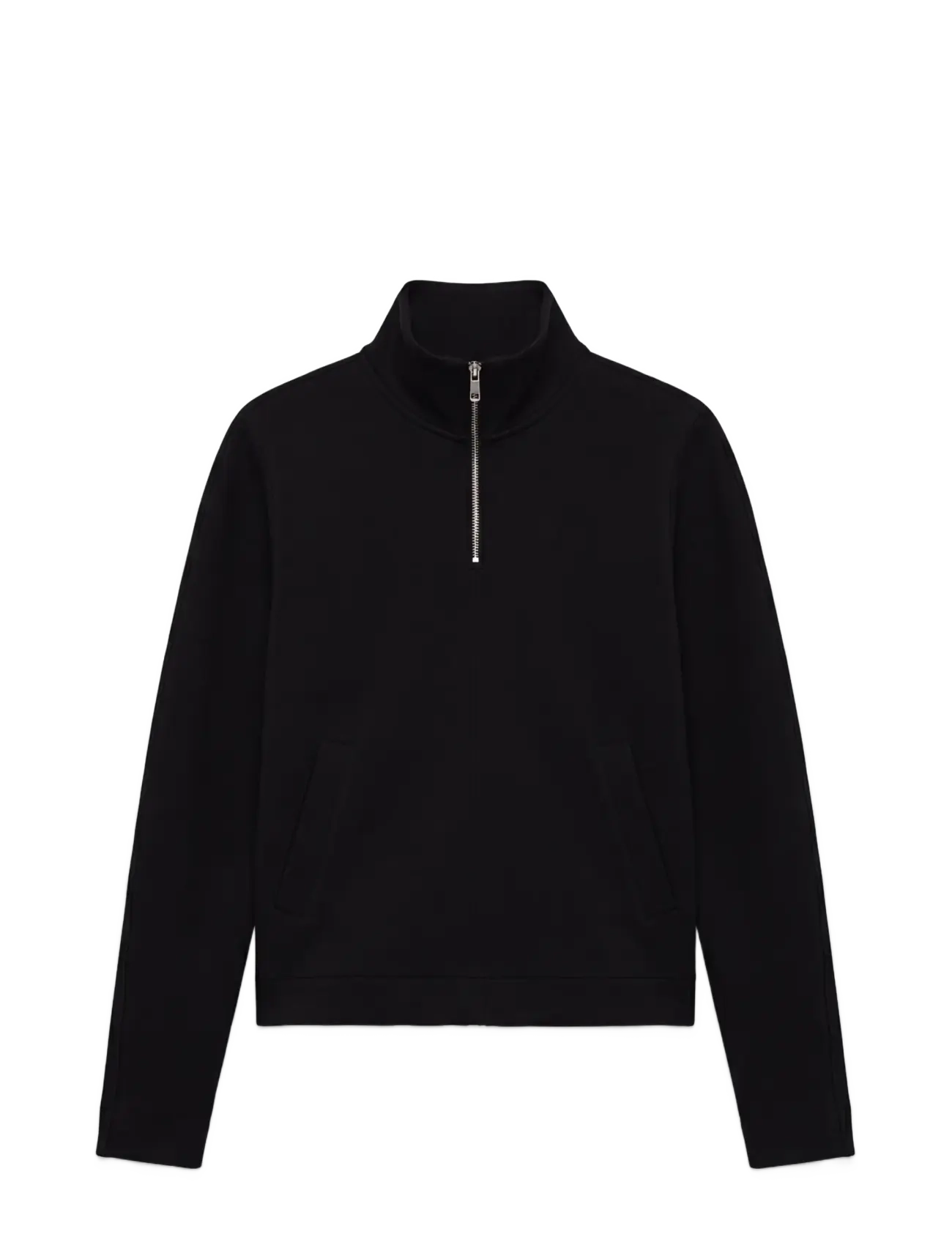 Calvin Klein LS QTR ZIP DOLMAN SPACER FUNNEL - Sweatshirts - BLACK / black