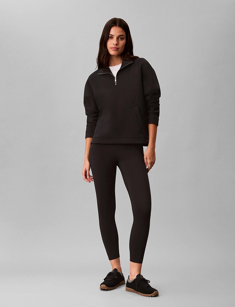 Calvin Klein - LS QTR ZIP DOLMAN SPACER FUNNEL - fleeces & midlayers - black - 0