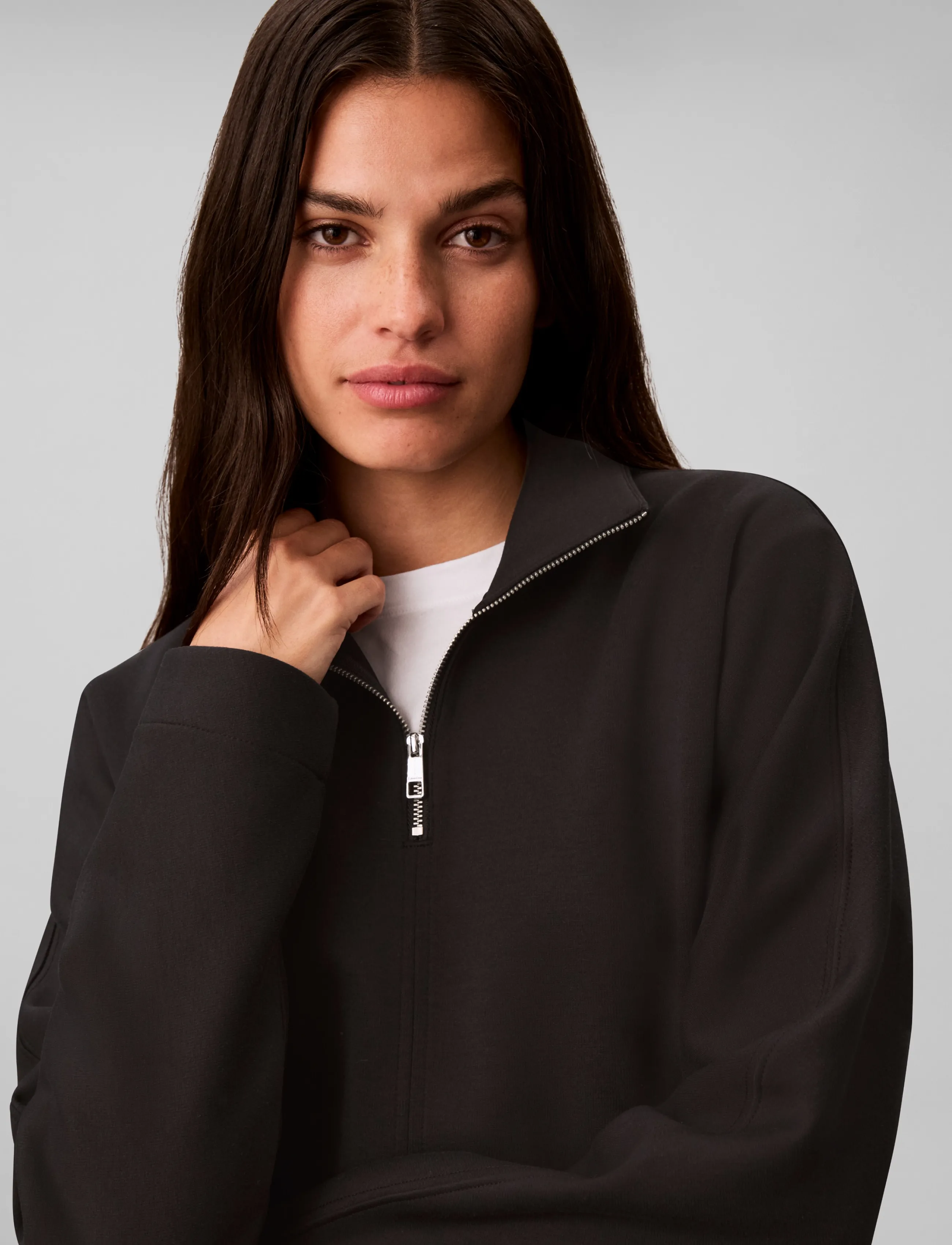 Calvin Klein - LS QTR ZIP DOLMAN SPACER FUNNEL - fleeces & midlayers - black - 4