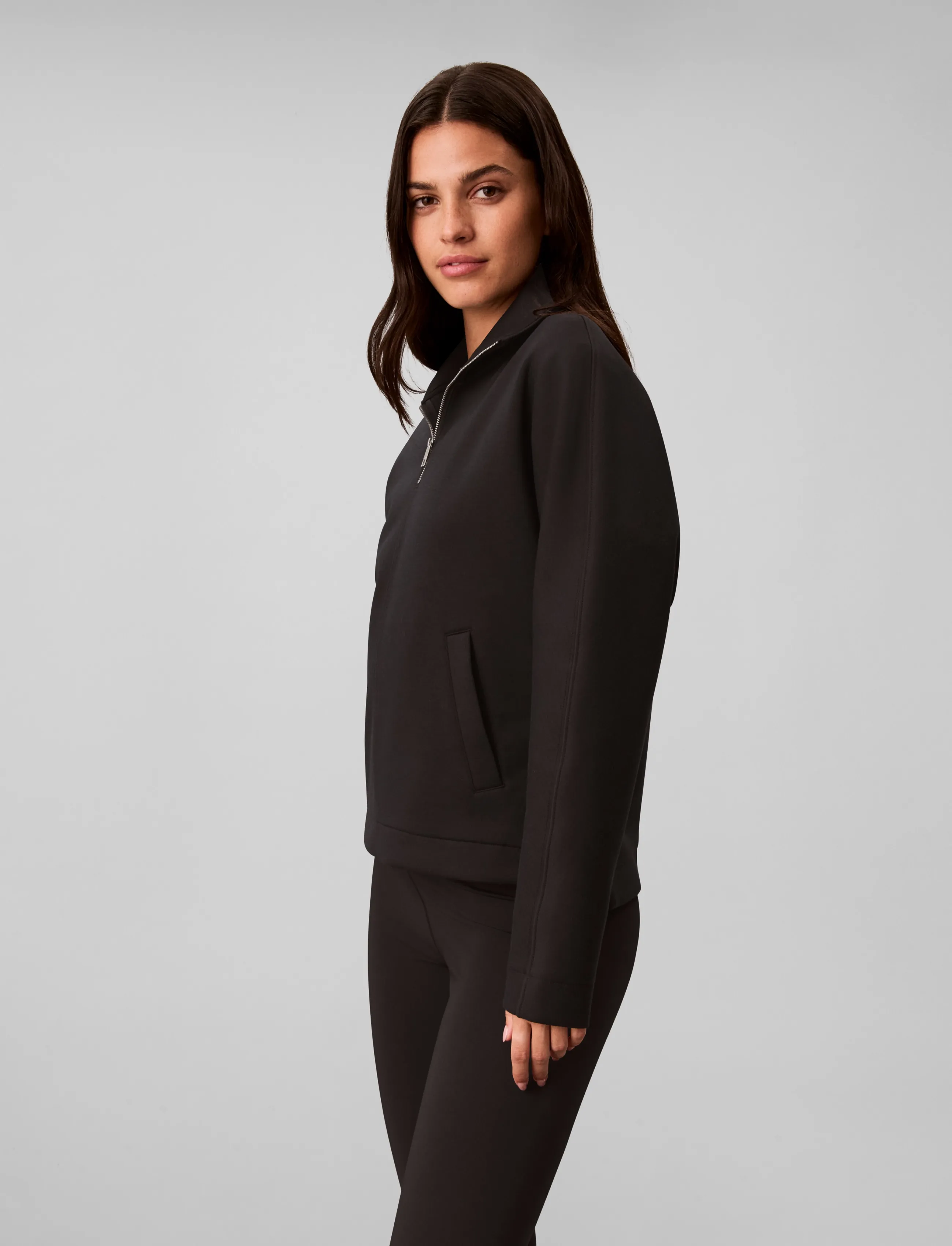 Calvin Klein - LS QTR ZIP DOLMAN SPACER FUNNEL - fleeces & midlayers - black - 5