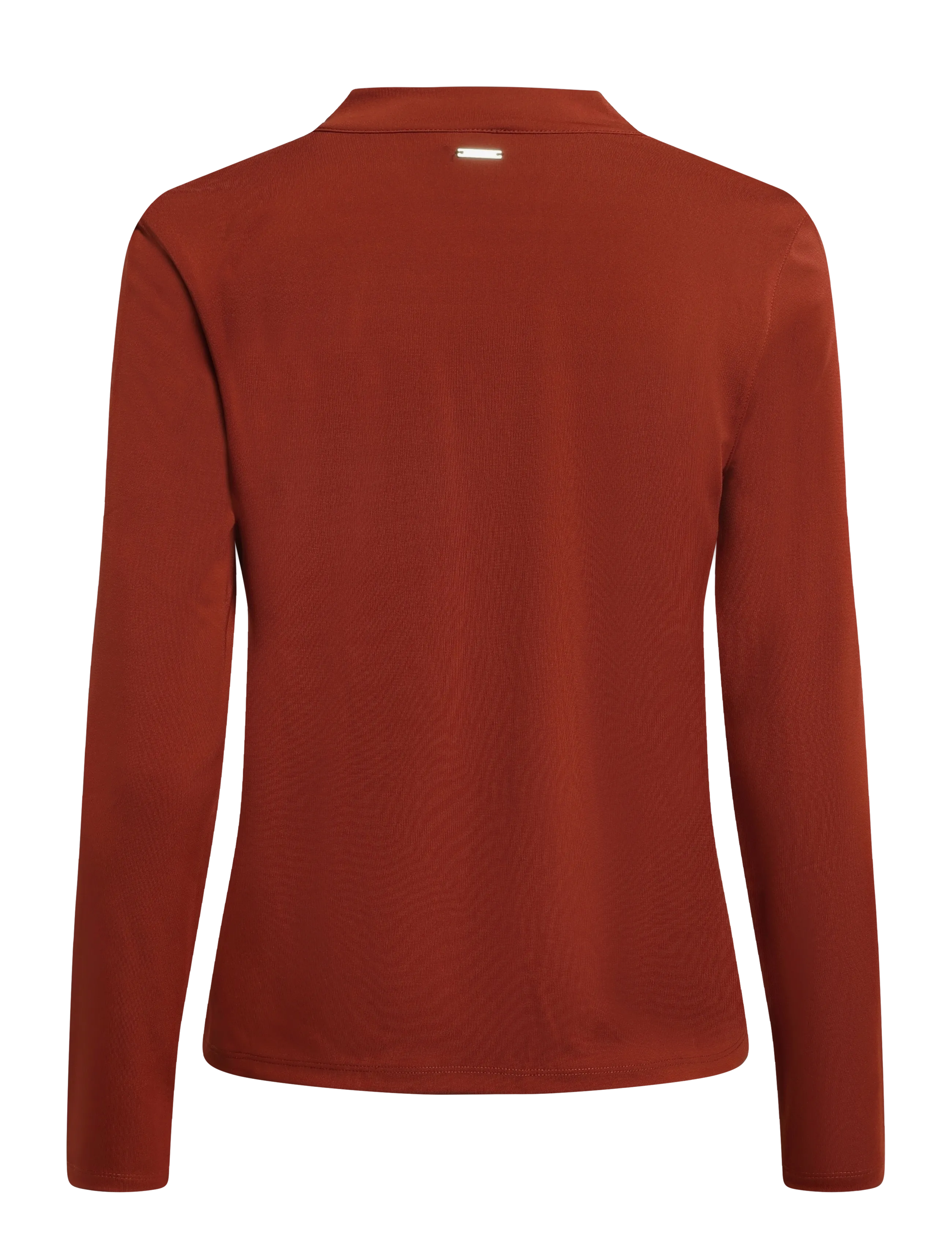 Calvin Klein - LS GATHERED WAIST CREPE JERSEY T - fired brick - 1