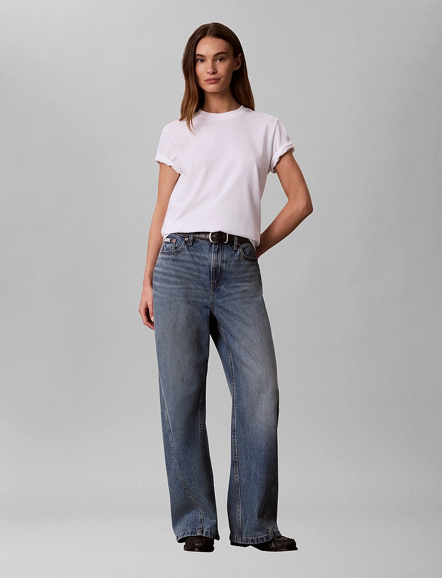 Calvin Klein - SS 20s CLASSIC SEASONAL LOGO TEE - bright white - 0