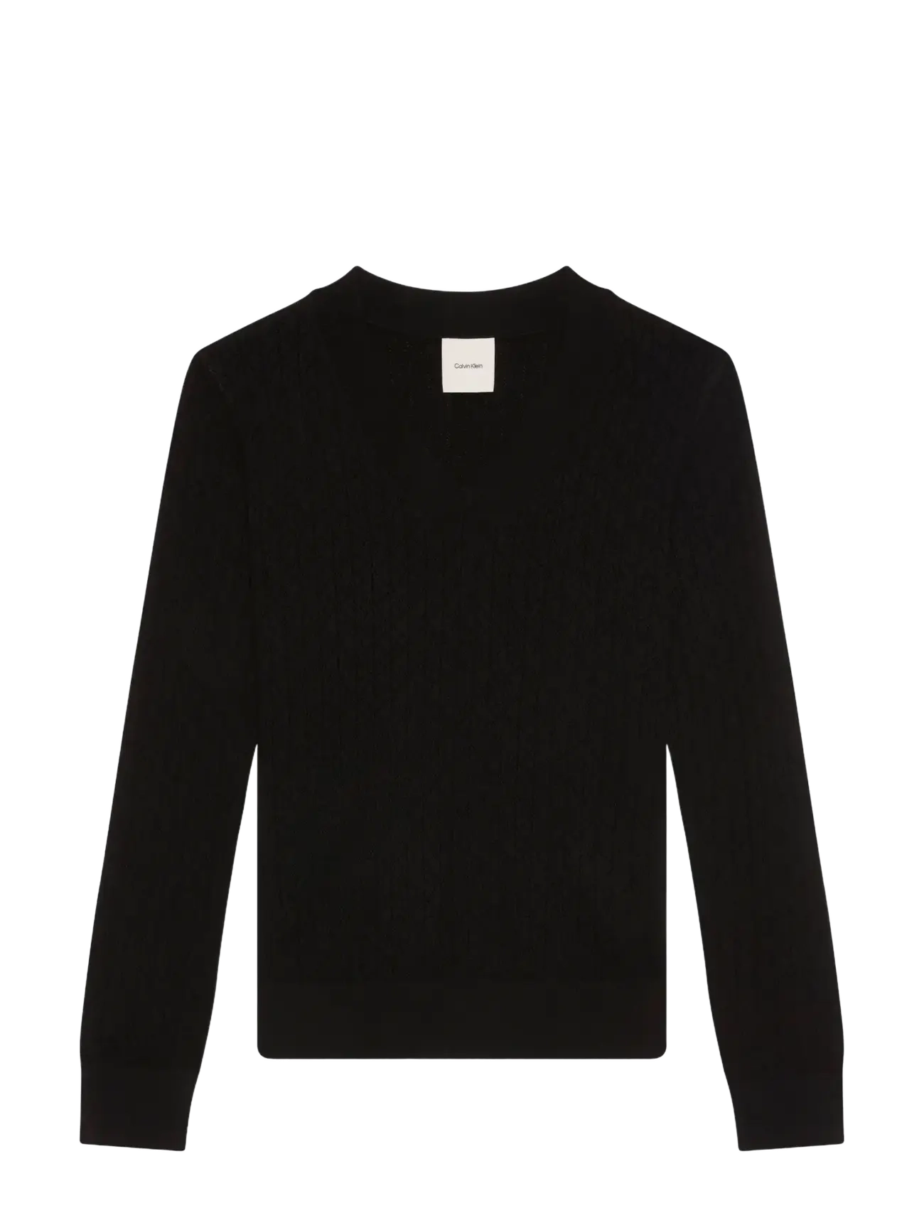 Calvin Klein - AOP POINTELLE LS TOP - black - 1
