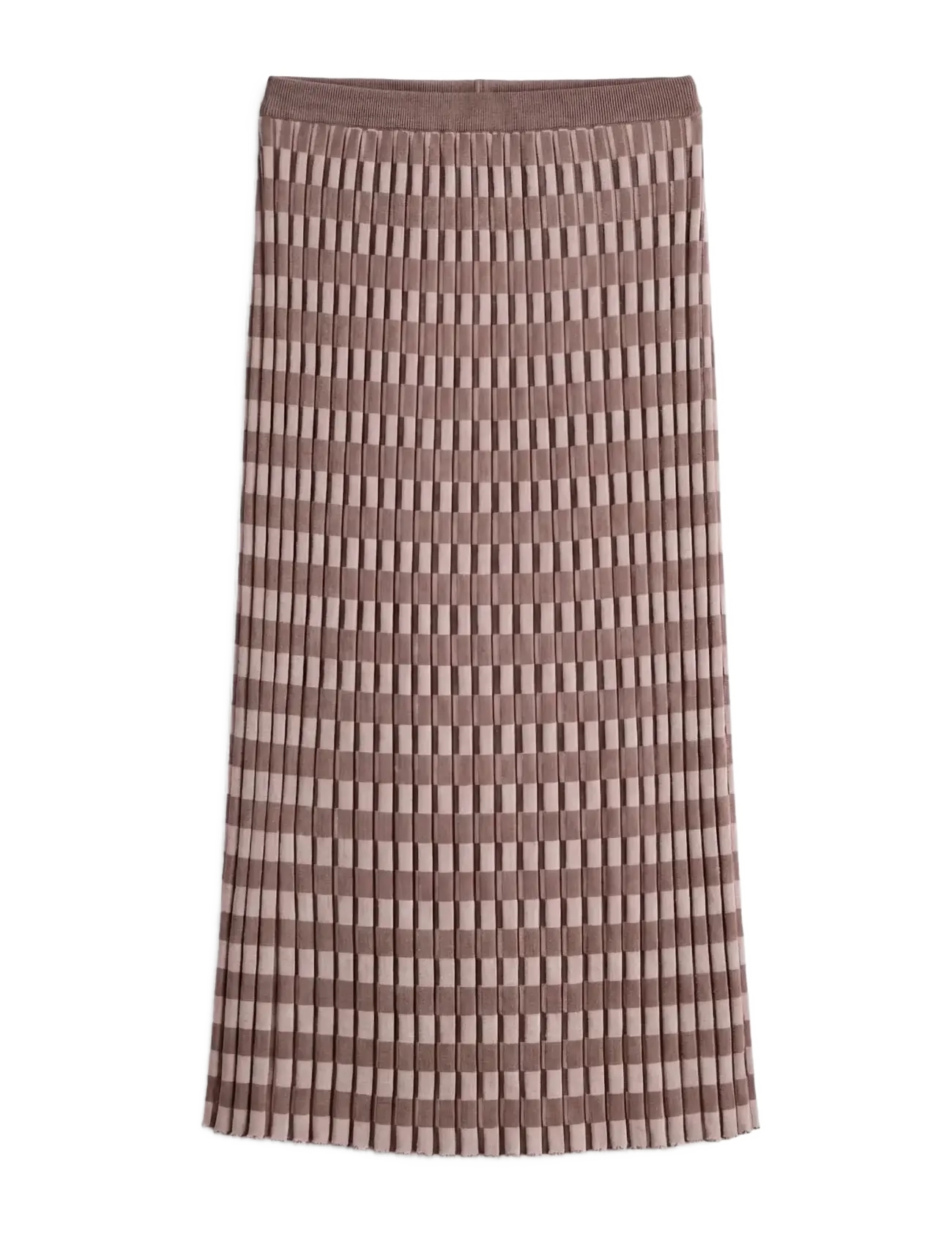 Calvin Klein CHECKERED PLAID RIB SKIRT - Kläder - ASHES OF ROSES / pink/rose