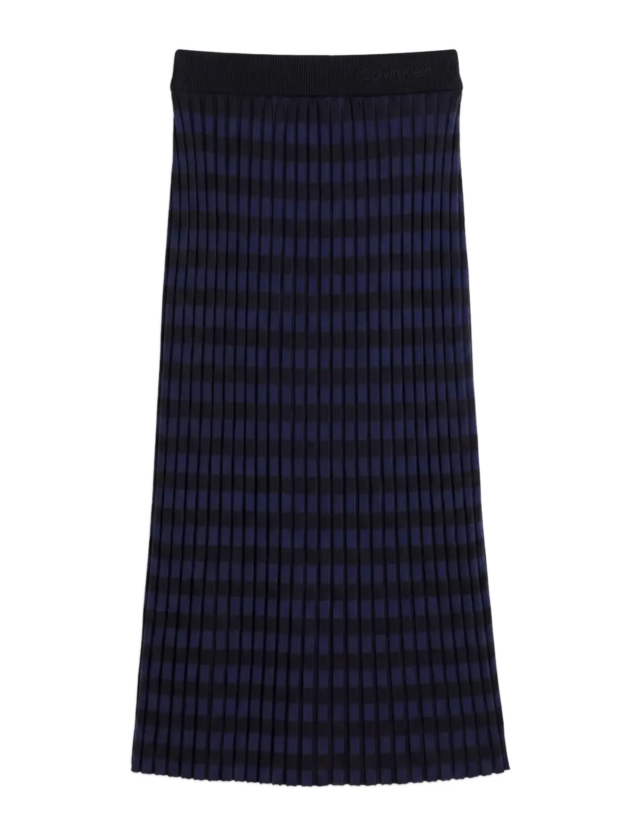Calvin Klein CHECKERED PLAID RIB SKIRT - Transitional Layering - ESTATE BLUE / navy