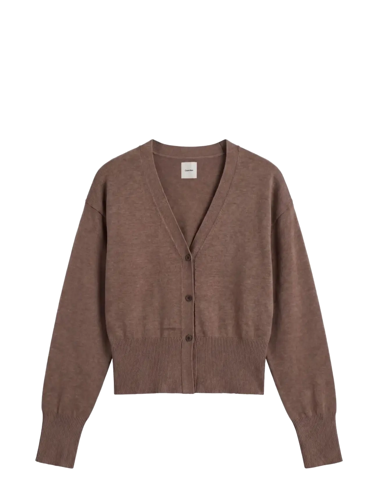 Calvin Klein - TECH KNIT CARDIGAN - shiitake melange - 1