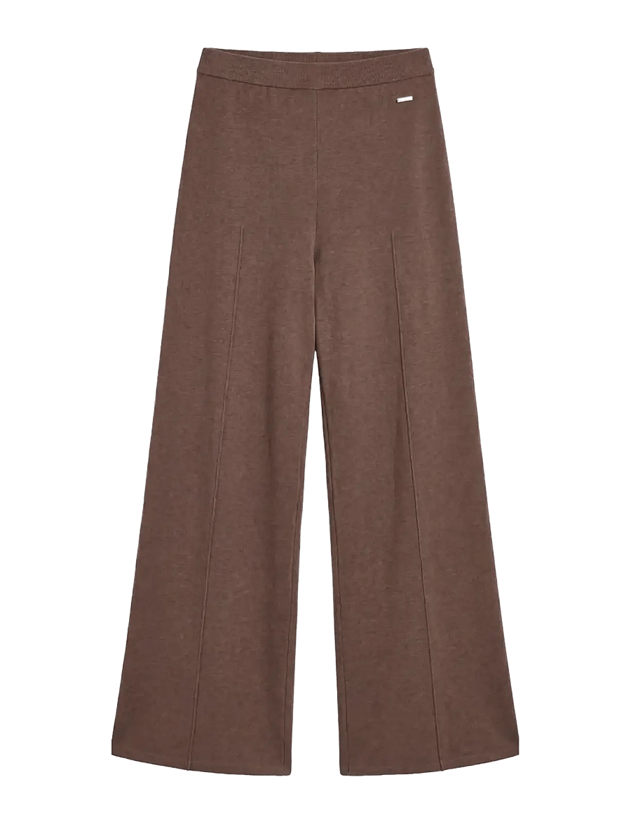 Calvin Klein - TECH KNIT PANT - vida byxor - shiitake melange - 1