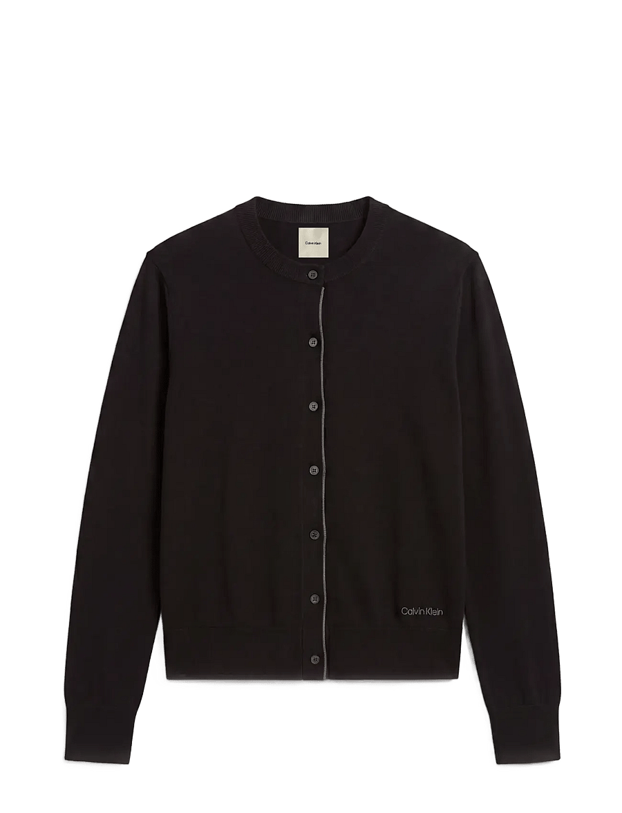 Calvin Klein - MERINO BLEND CARDIGAN - cardigans - black - 1