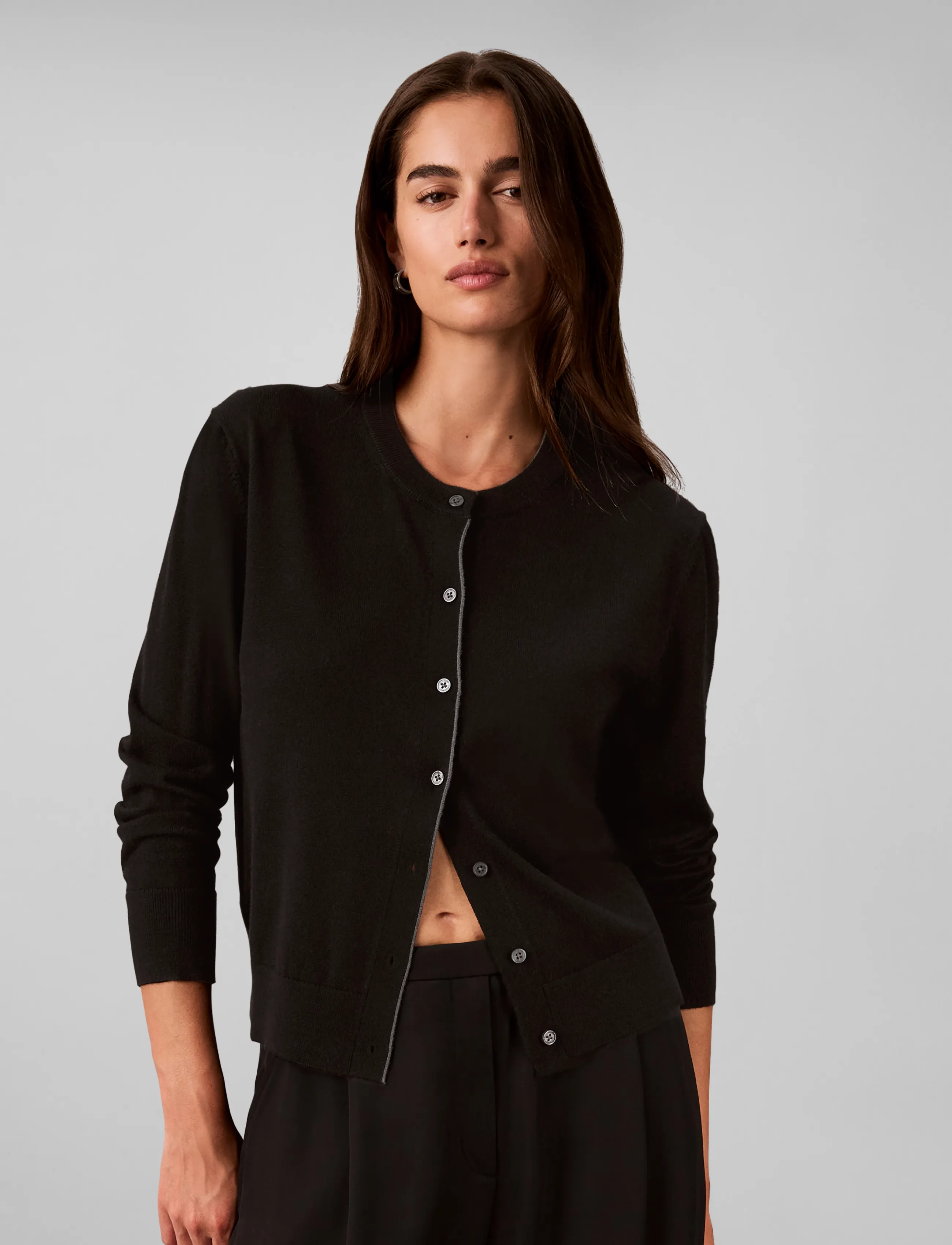 Calvin Klein - MERINO BLEND CARDIGAN - cardigans - black - 3
