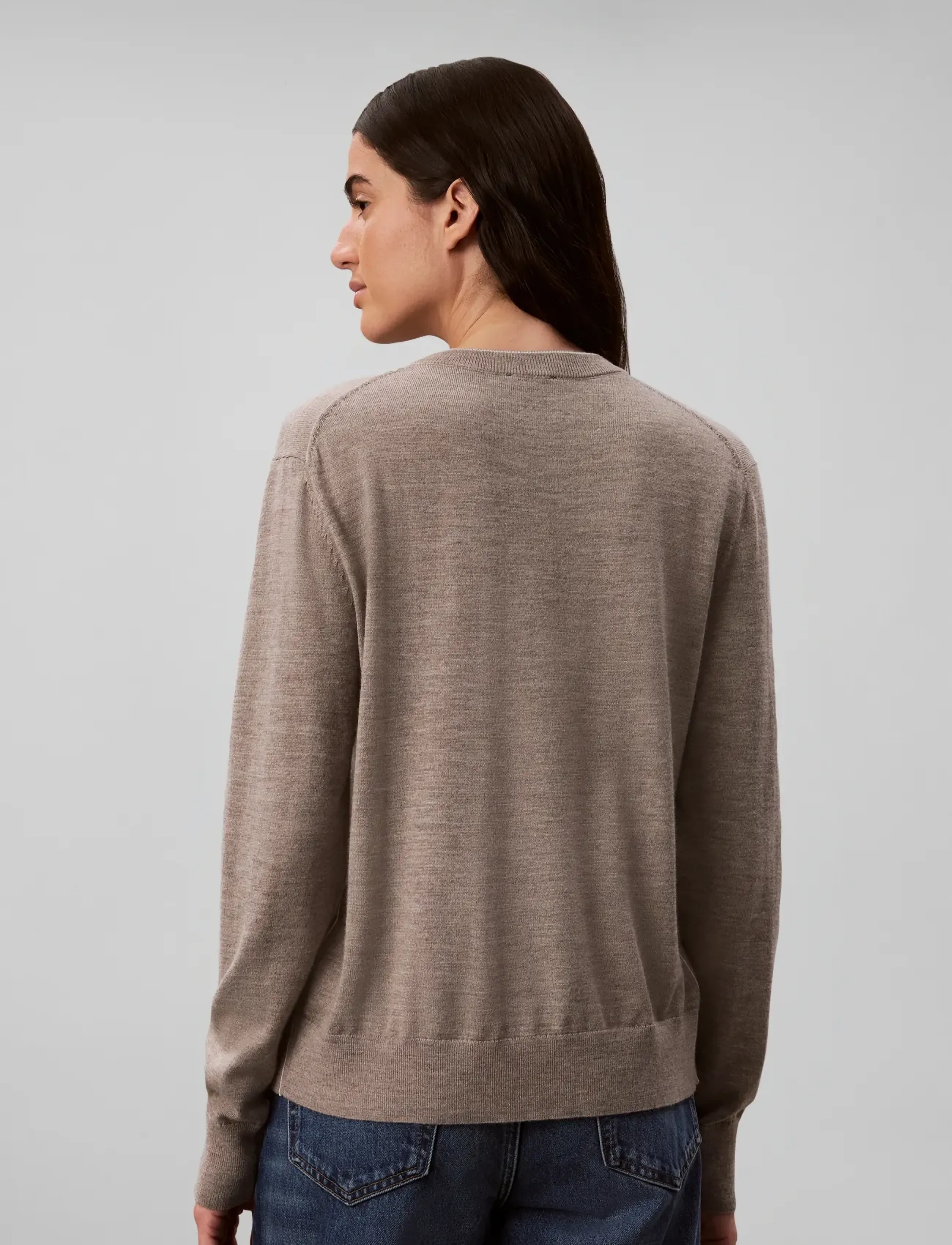 Calvin Klein - MERINO BLEND CARDIGAN - oatmeal melange - 2