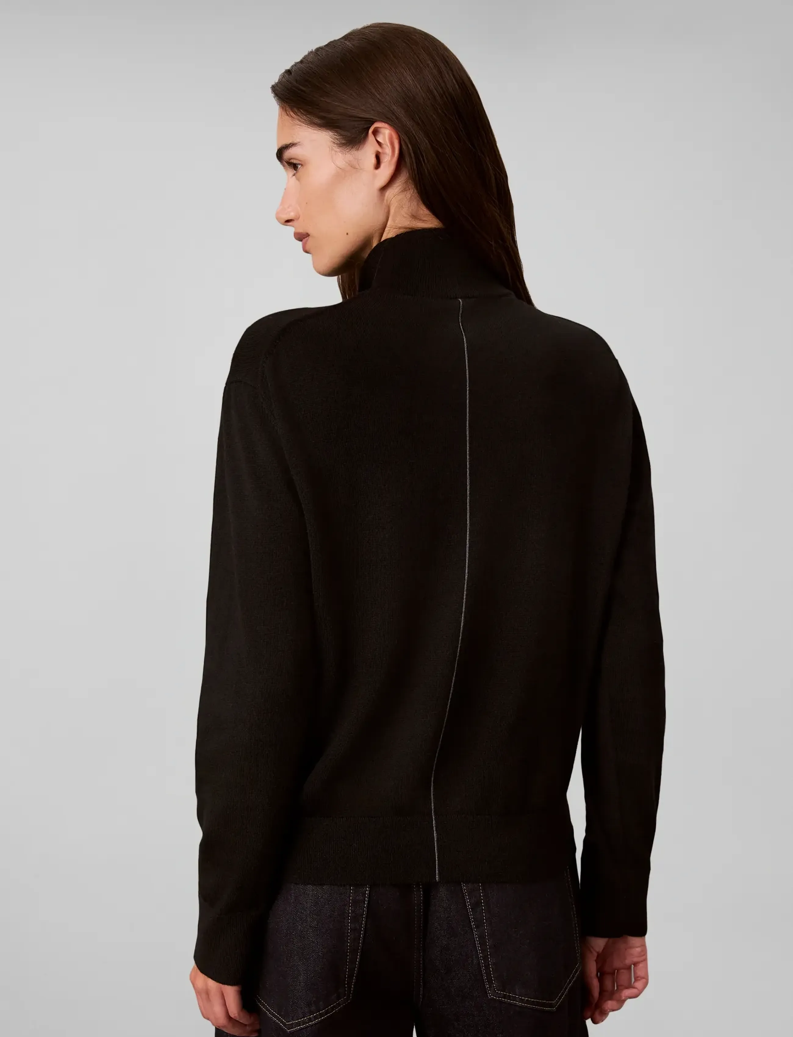 Calvin Klein - MERINO BLEND TNECK - black - 2
