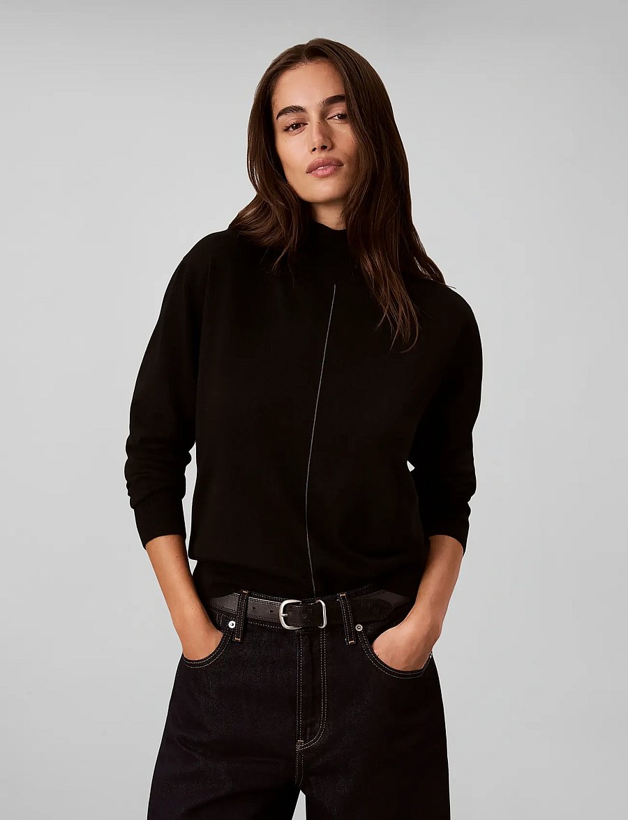 Calvin Klein - MERINO BLEND TNECK - black - 3