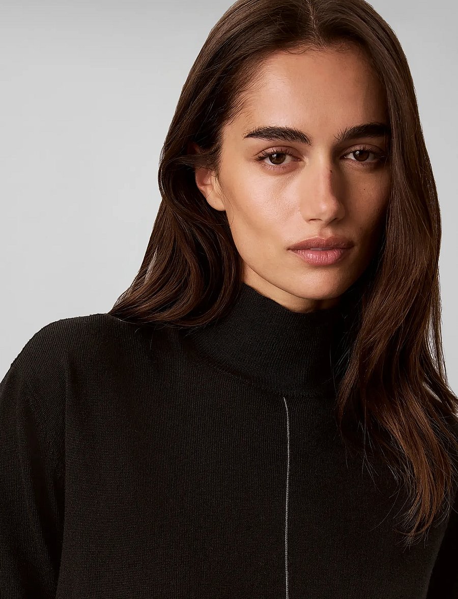 Calvin Klein - MERINO BLEND TNECK - black - 4