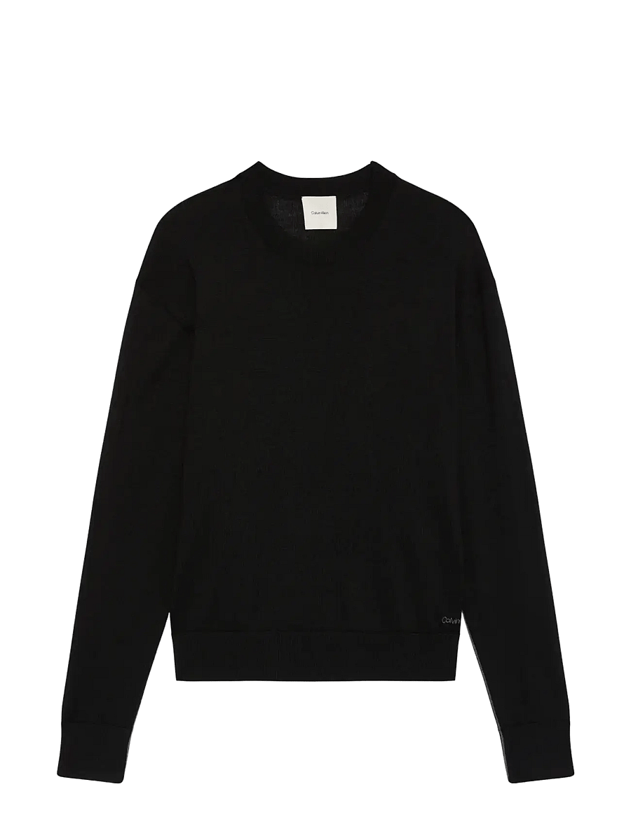 Calvin Klein - MERINO BLEND CREWNECK - black - 1