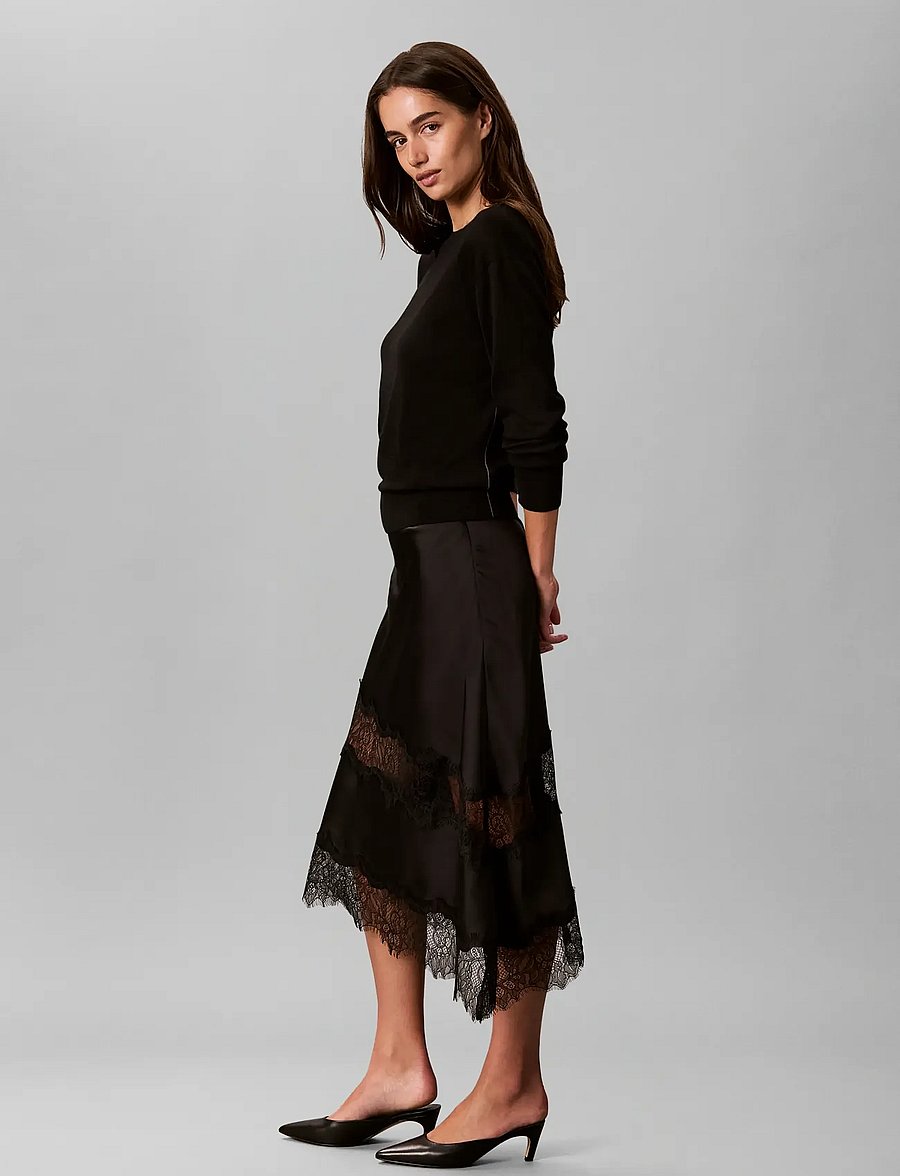 Calvin Klein - MERINO BLEND CREWNECK - black - 3