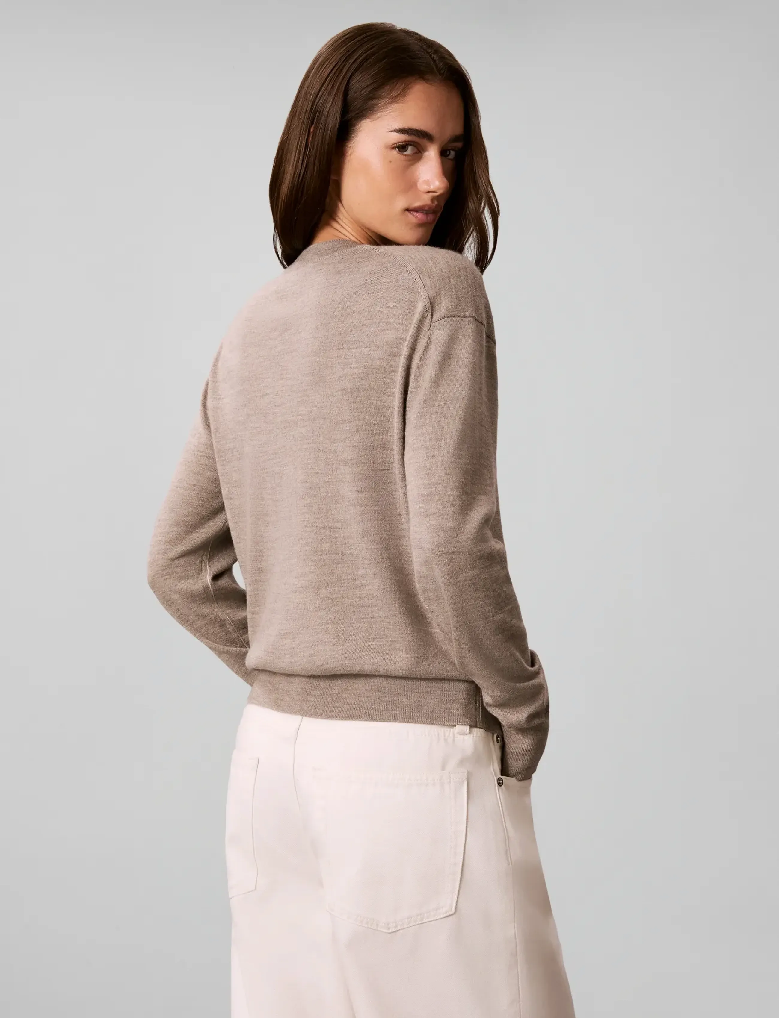 Calvin Klein - MERINO BLEND CREWNECK - pullover - oatmeal melange - 2