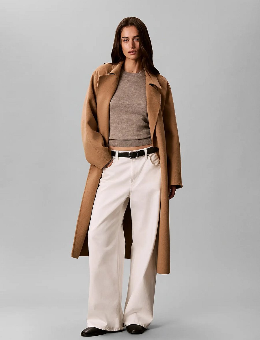 Calvin Klein - MERINO BLEND CREWNECK - pullover - oatmeal melange - 3