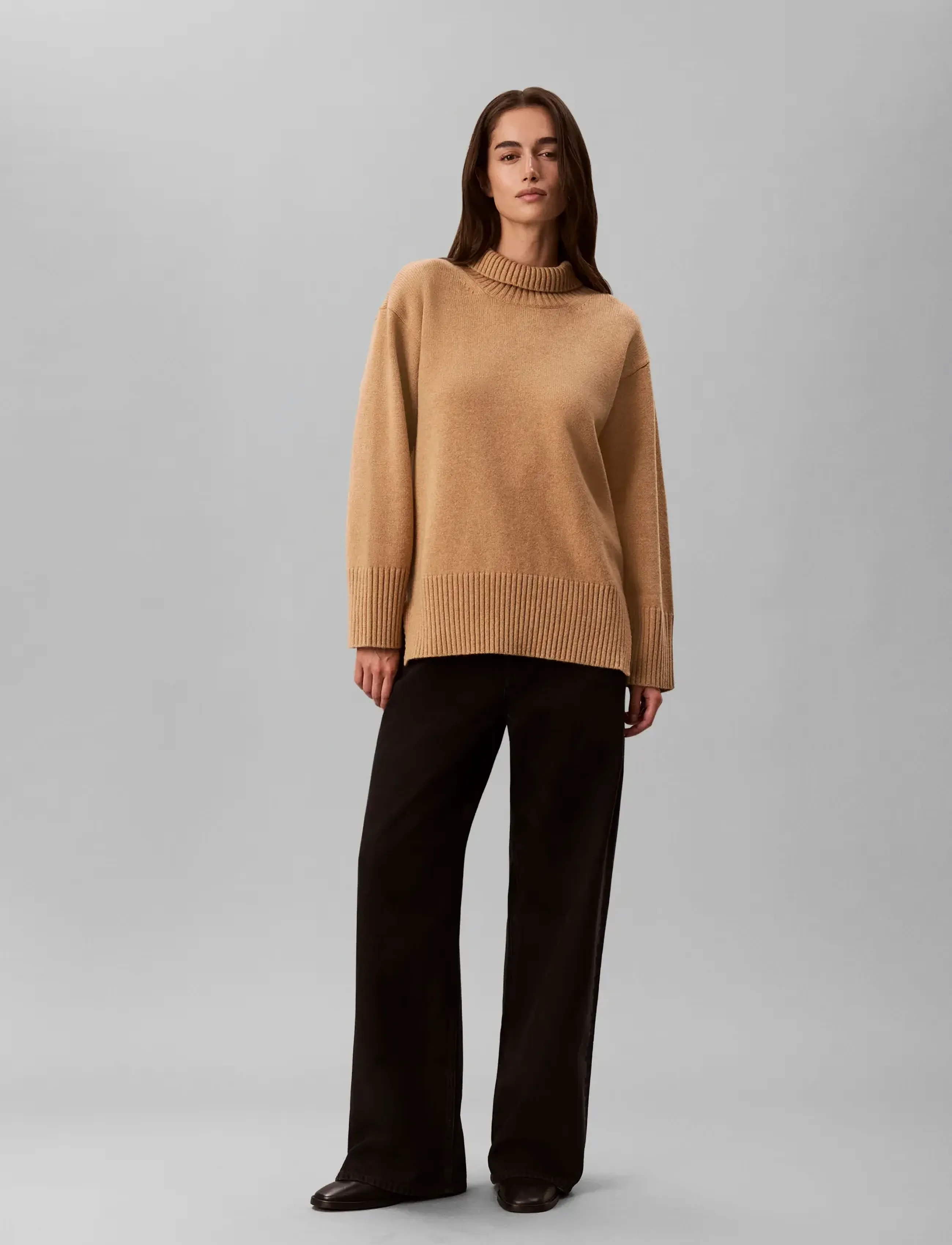 Calvin Klein Lux Wool Tneck Sweater polotröjor dam – bild 6