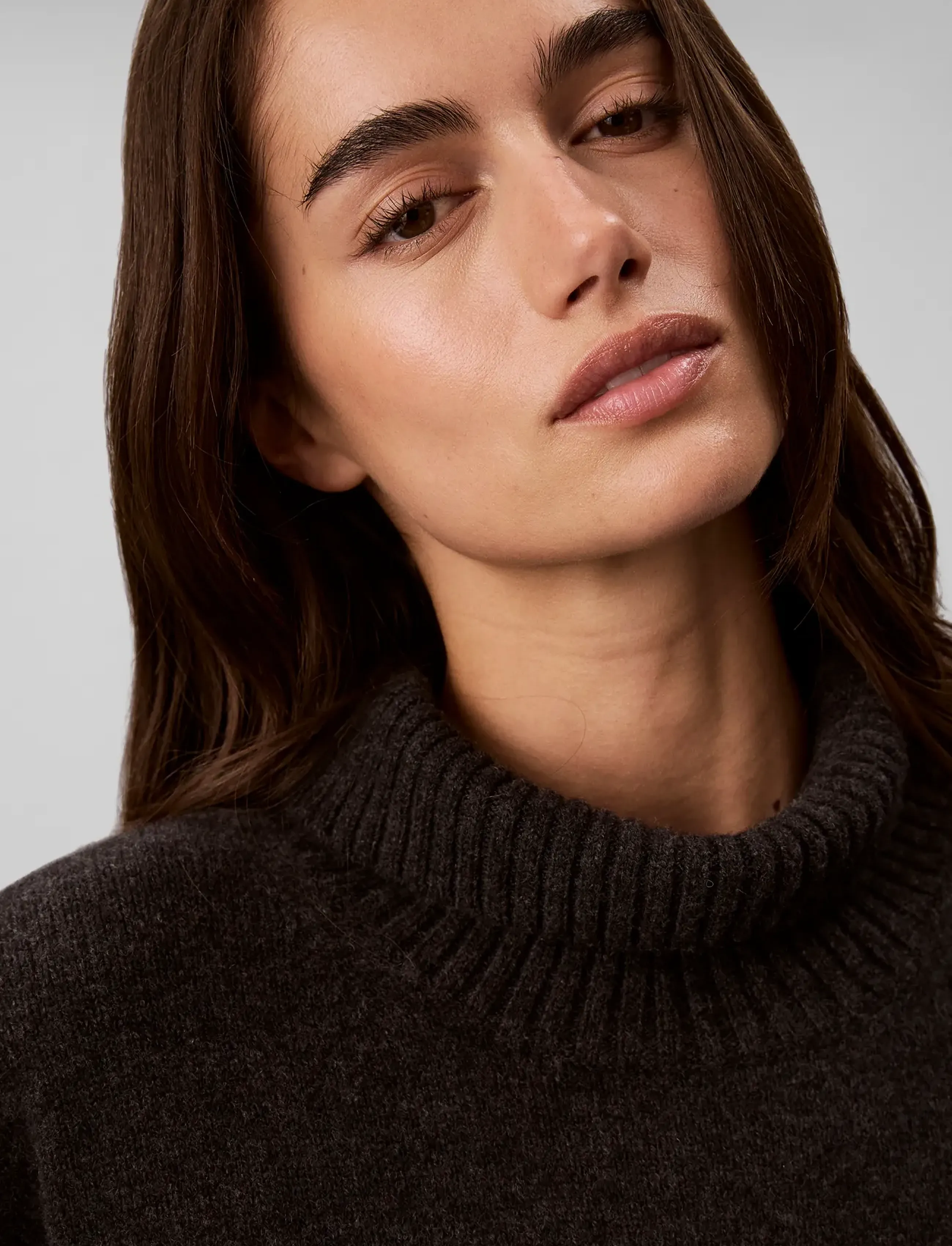 Calvin Klein - LUX WOOL TNECK SWEATER - rullekraver - b85 gunmetal heather - 4