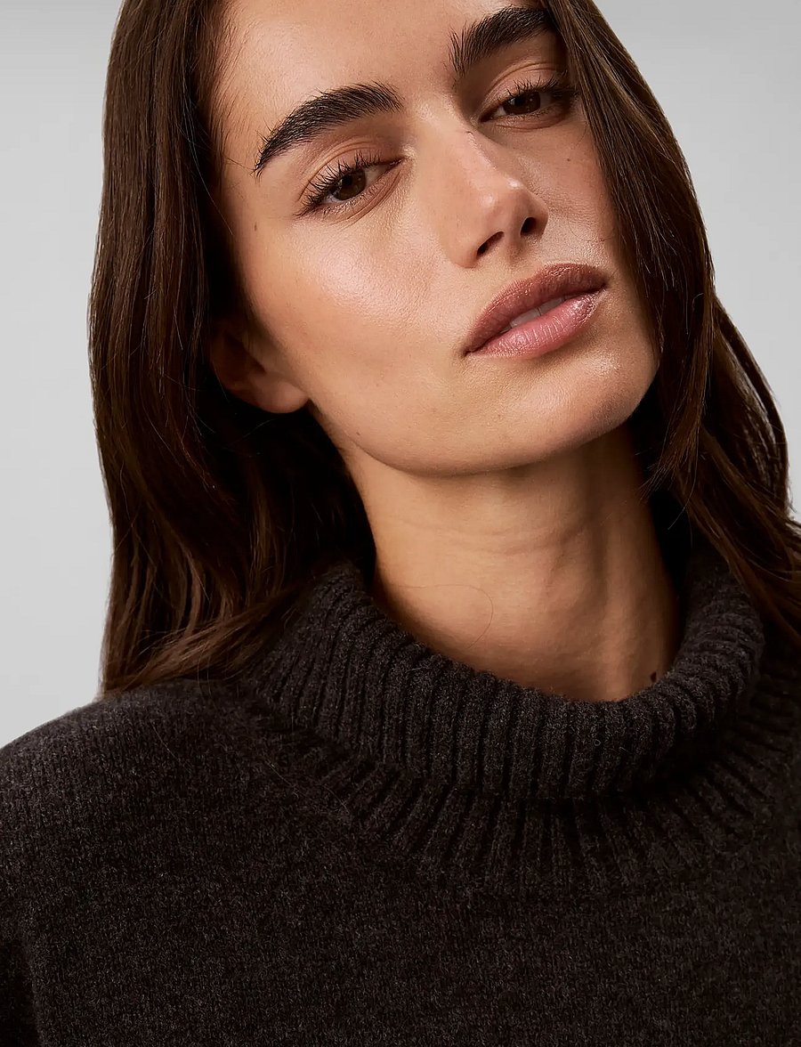 Calvin Klein - LUX WOOL TNECK SWEATER - rullekraver - b85 gunmetal heather - 4